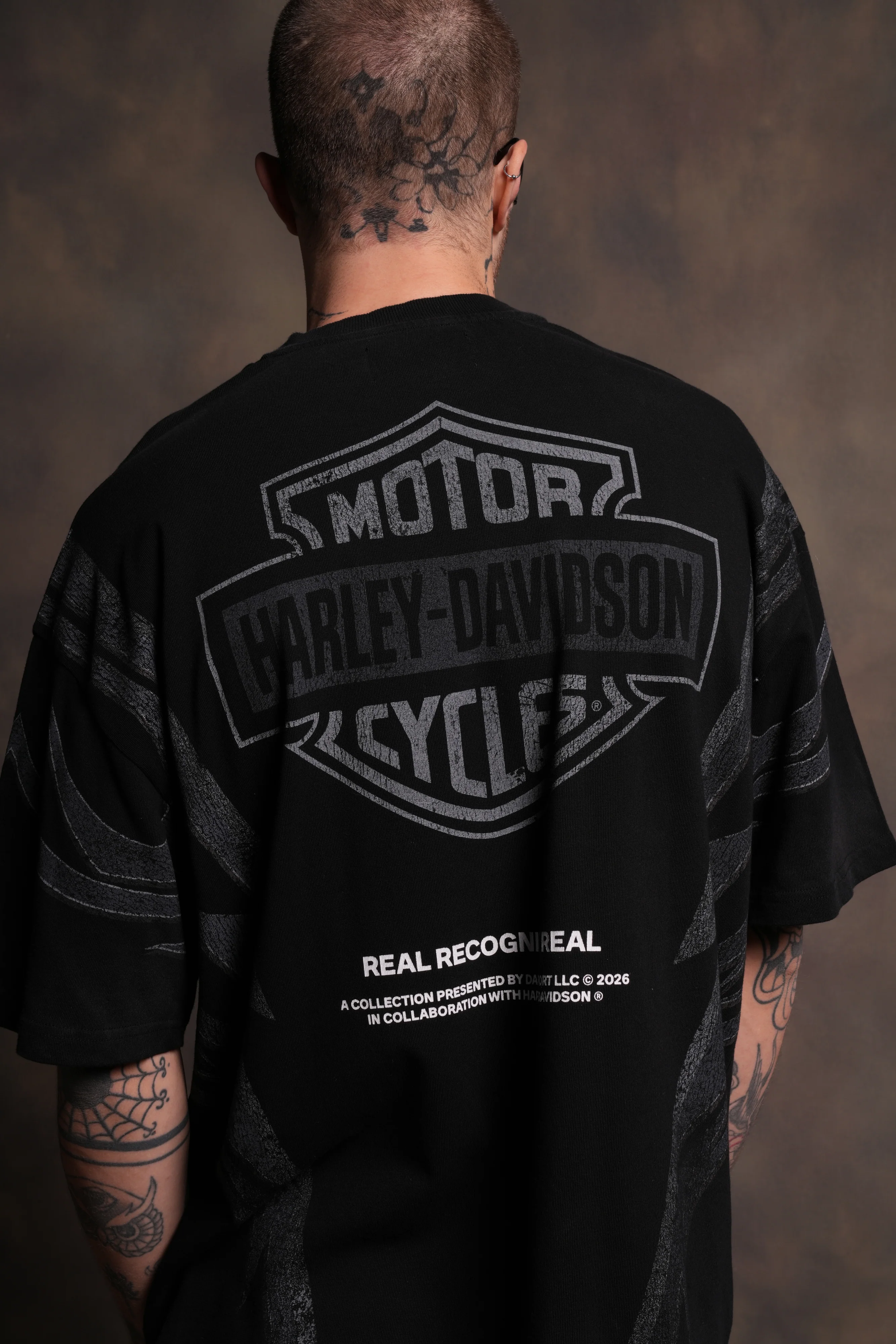 Real Recognize Real Unisex Premium Oversized Tee in Black Drift Wash - Image 8