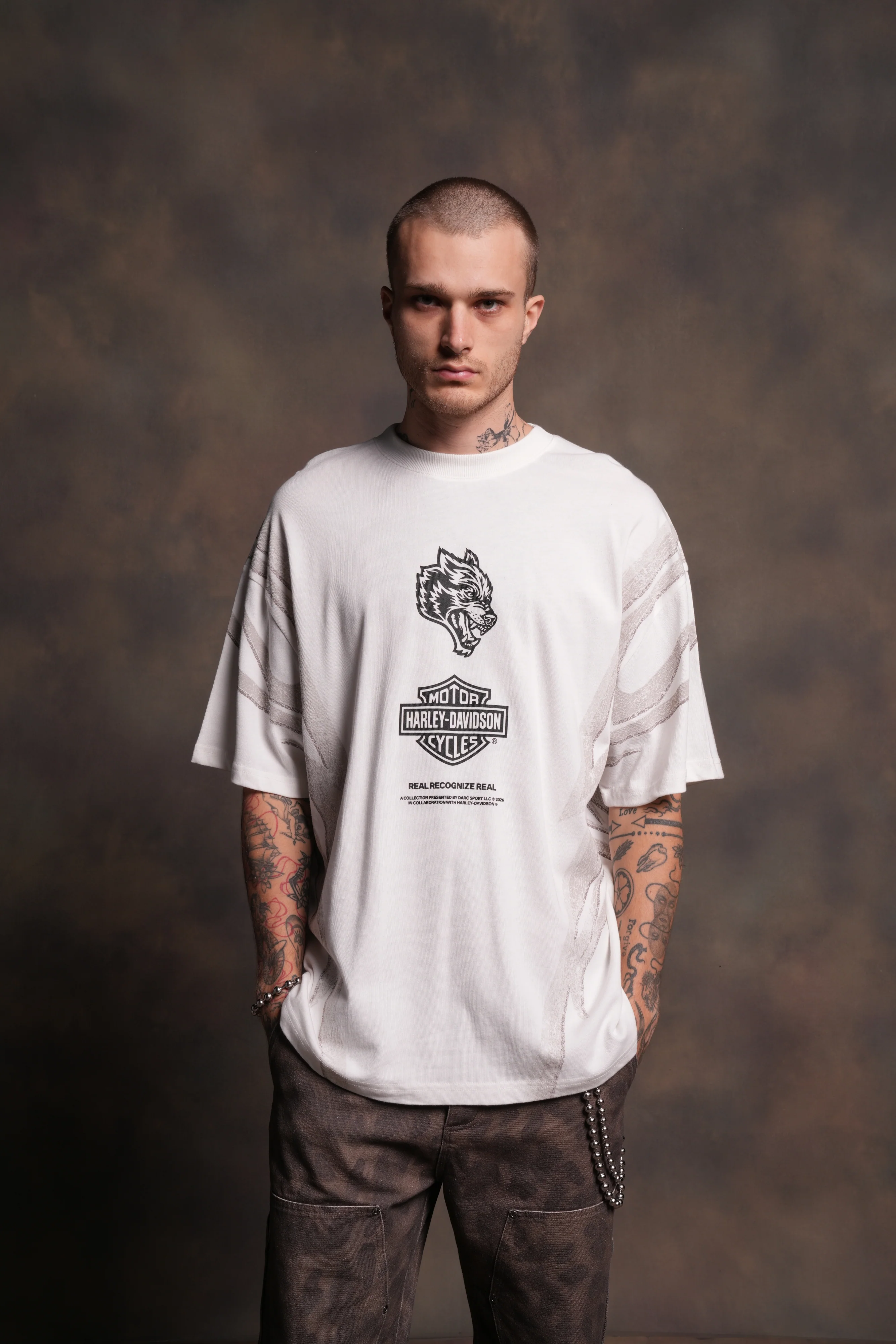 Real Recognize Real Unisex Premium Oversized Tee in Cream - Image 4