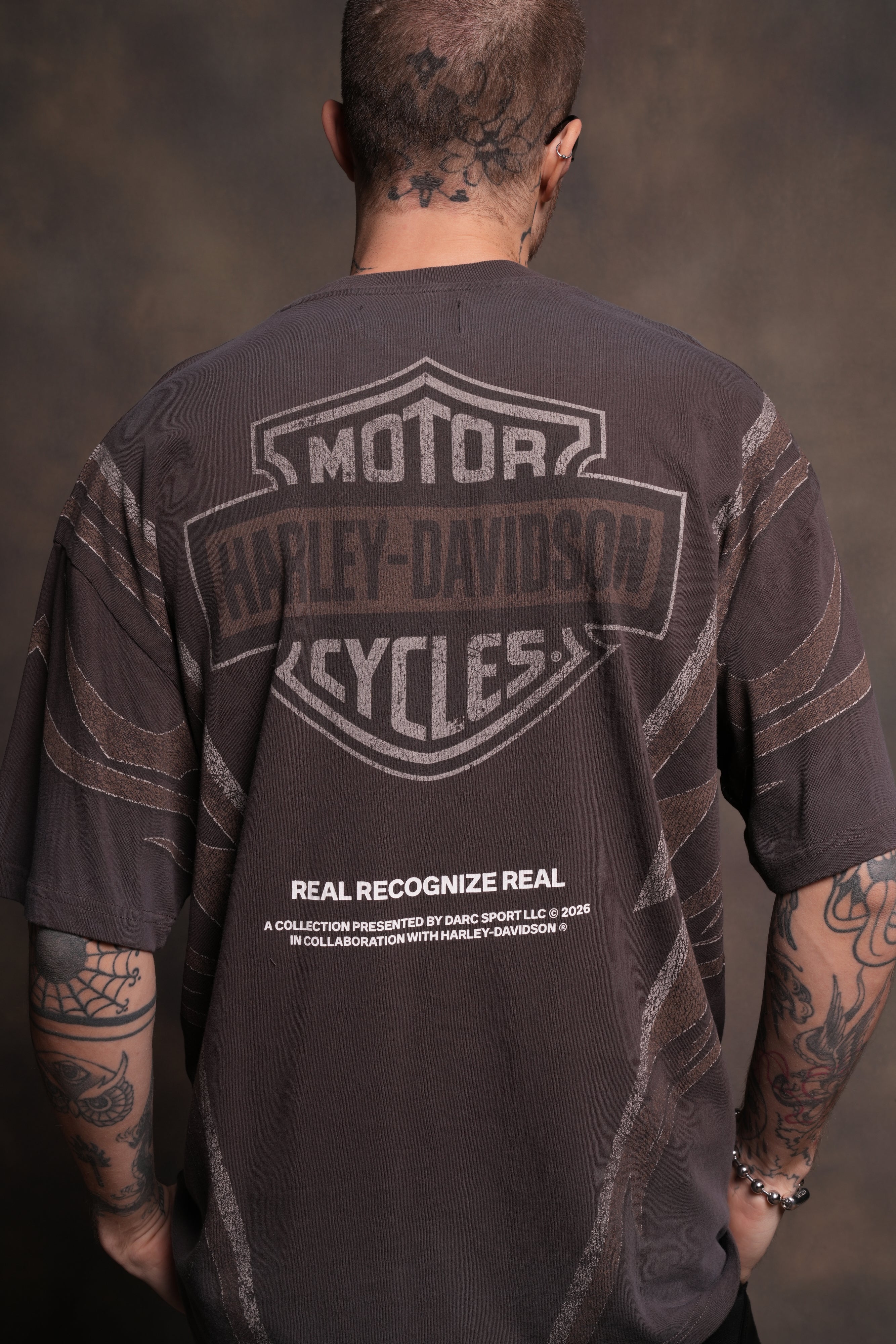 Real Recognize Real Unisex Premium Oversized Tee in Darc Brown Drift Wash - Image 6