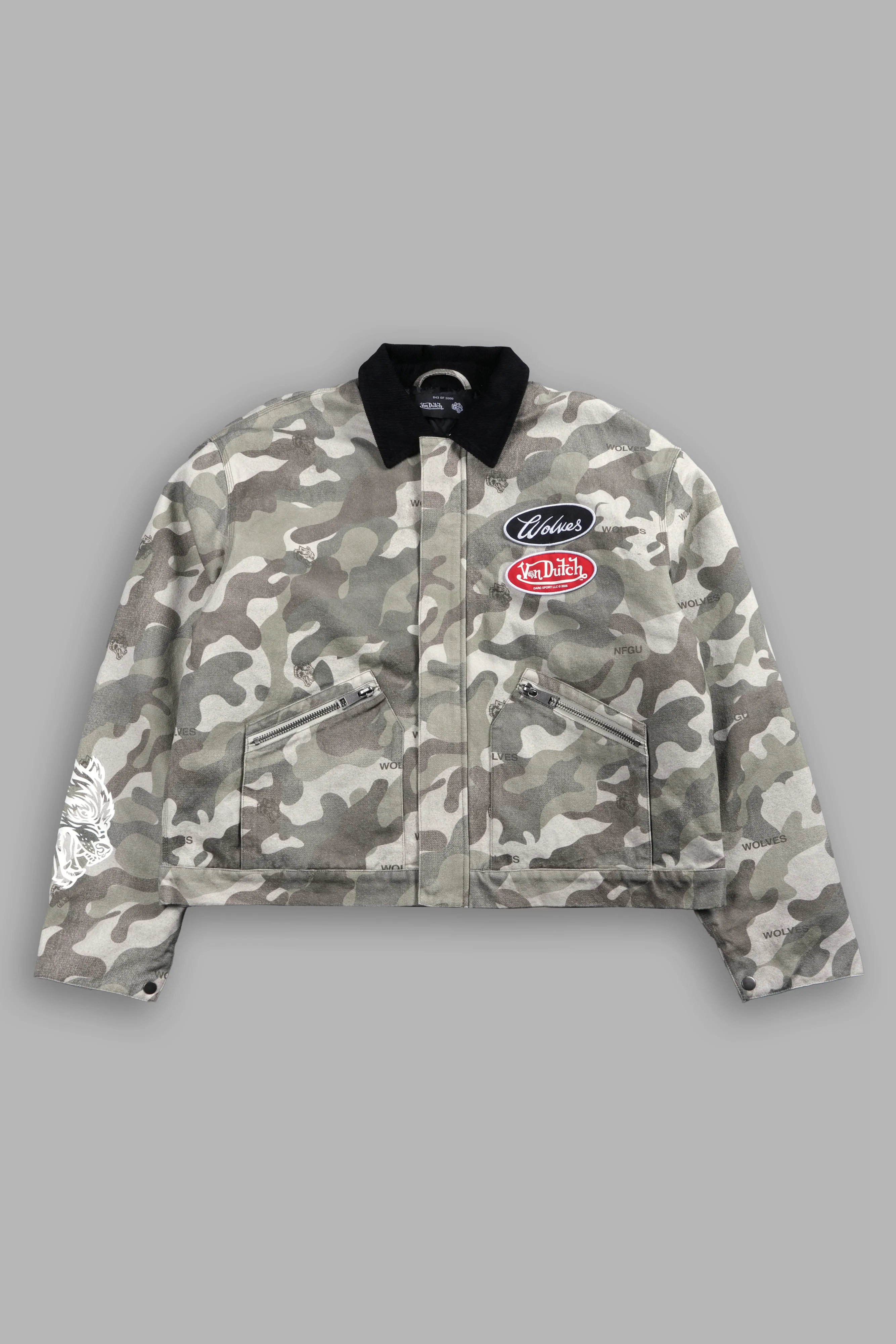 Rebel Heritage Earl Jacket in DSVD Green Camo