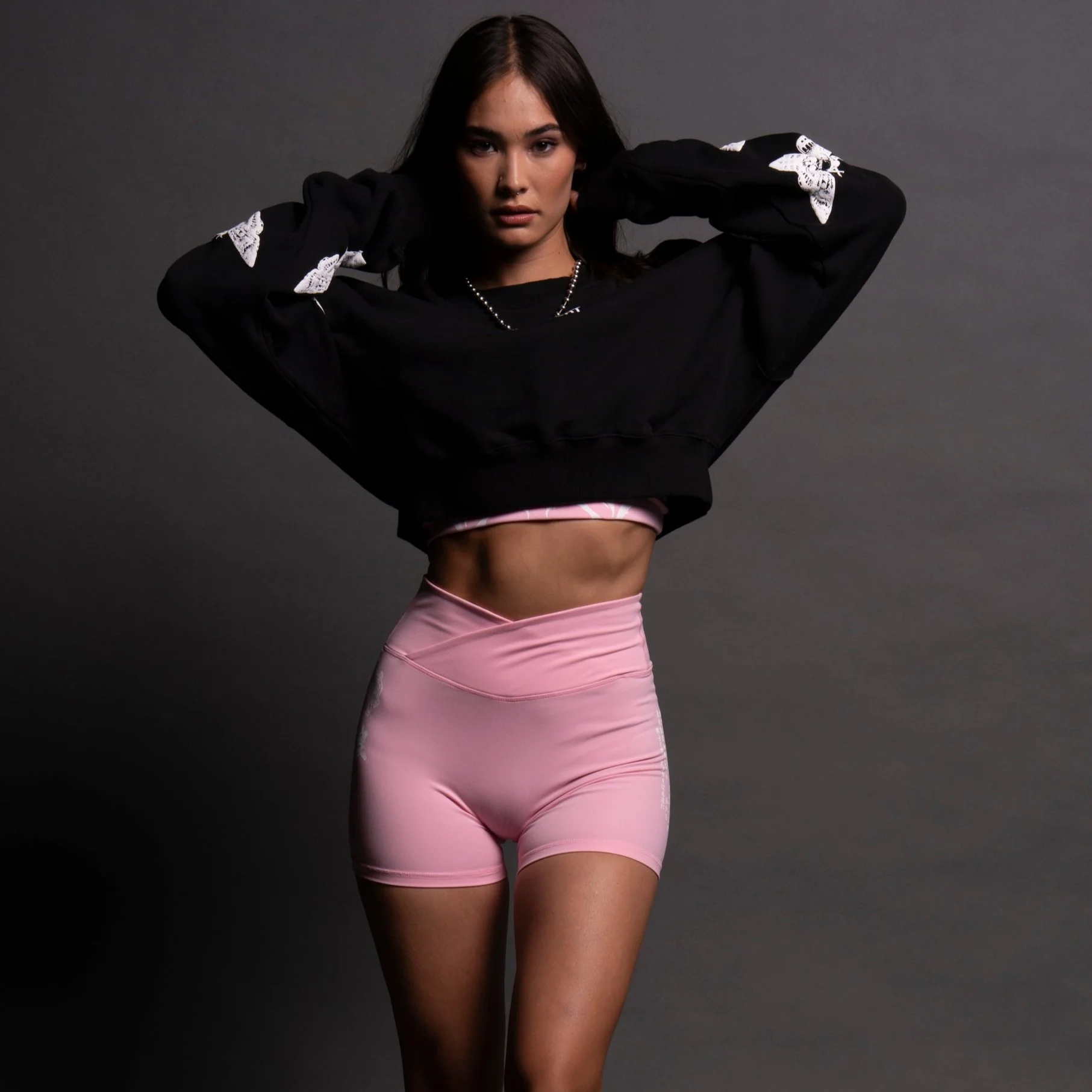 Reborn Ava Crewneck in Black - Image 2