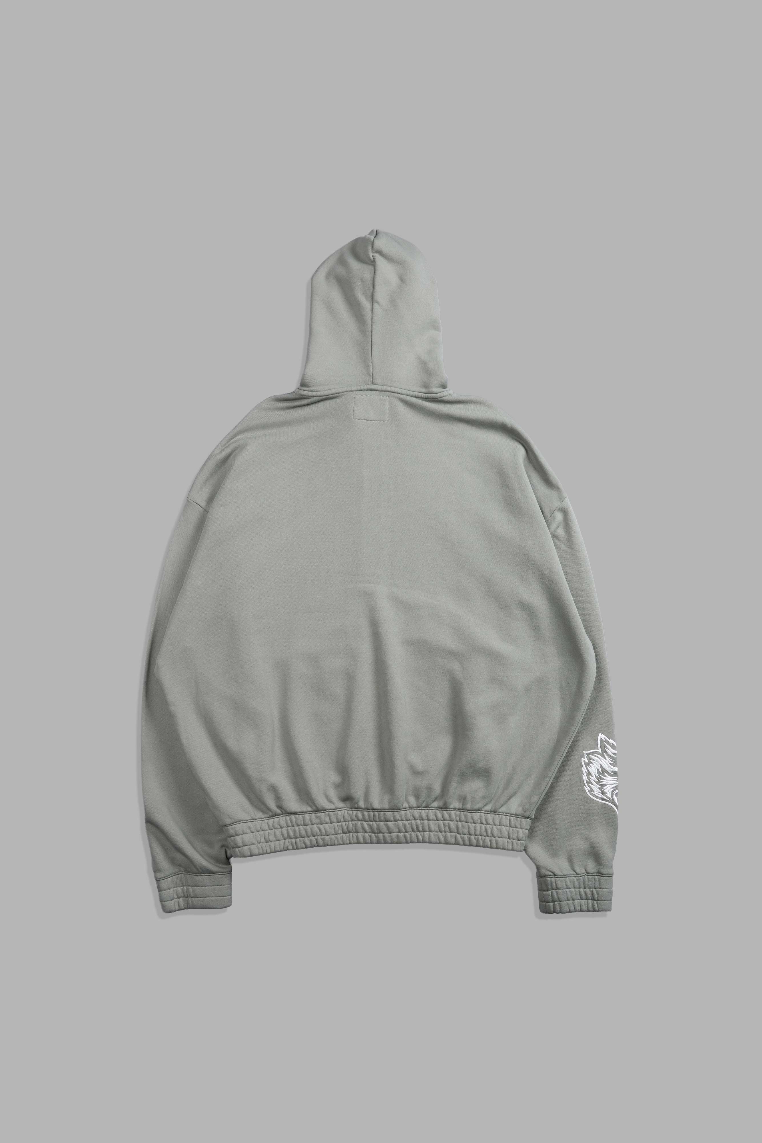 Remember "Vintage Chambers" Zip Hoodie in Owen Green - Image 3