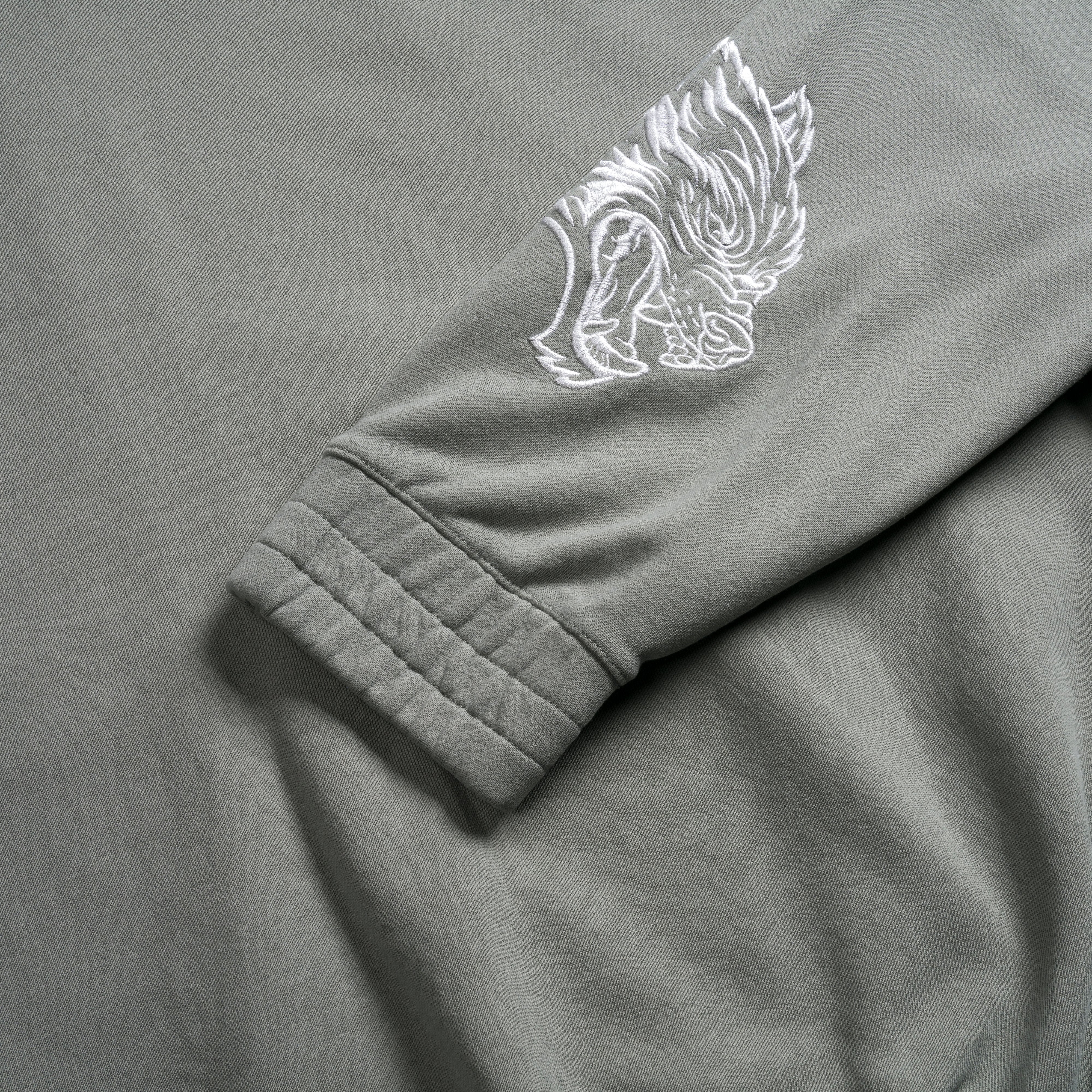 Remember "Vintage Chambers" Zip Hoodie in Owen Green - Image 9