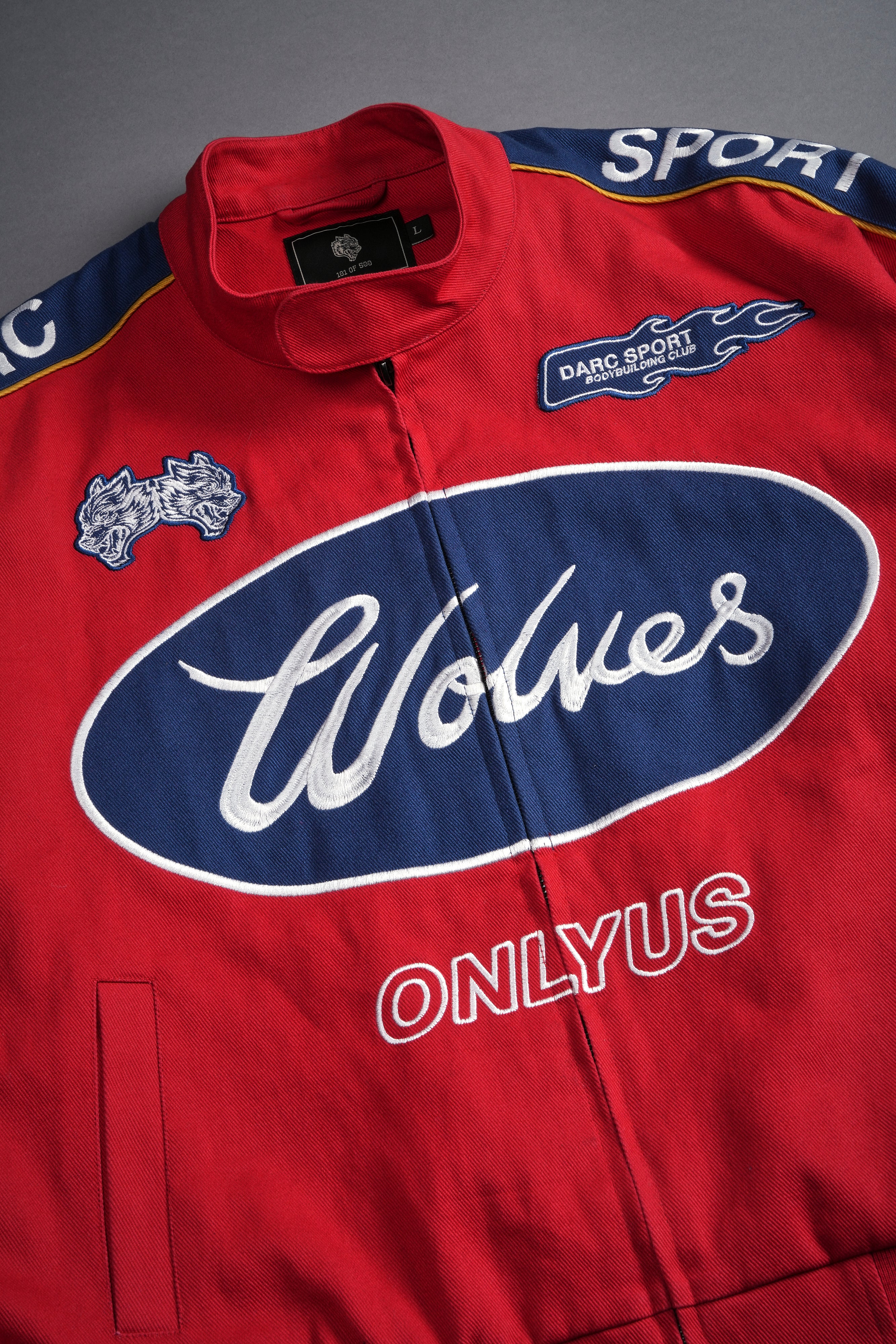 Ride The Fire Gordon Racing Jacket in Roman Red/Blue - Image 14