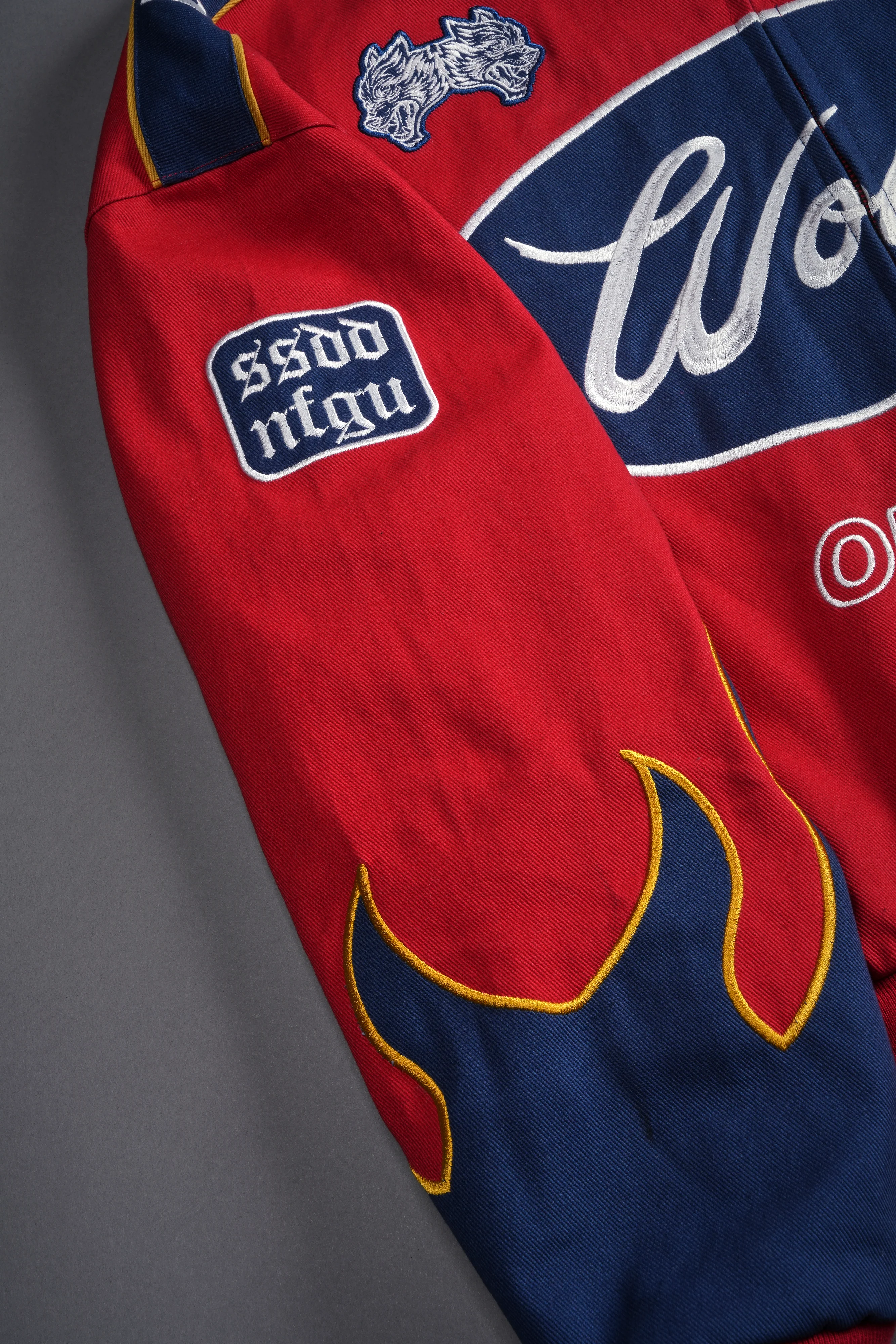 Ride The Fire Gordon Racing Jacket in Roman Red/Blue - Image 6