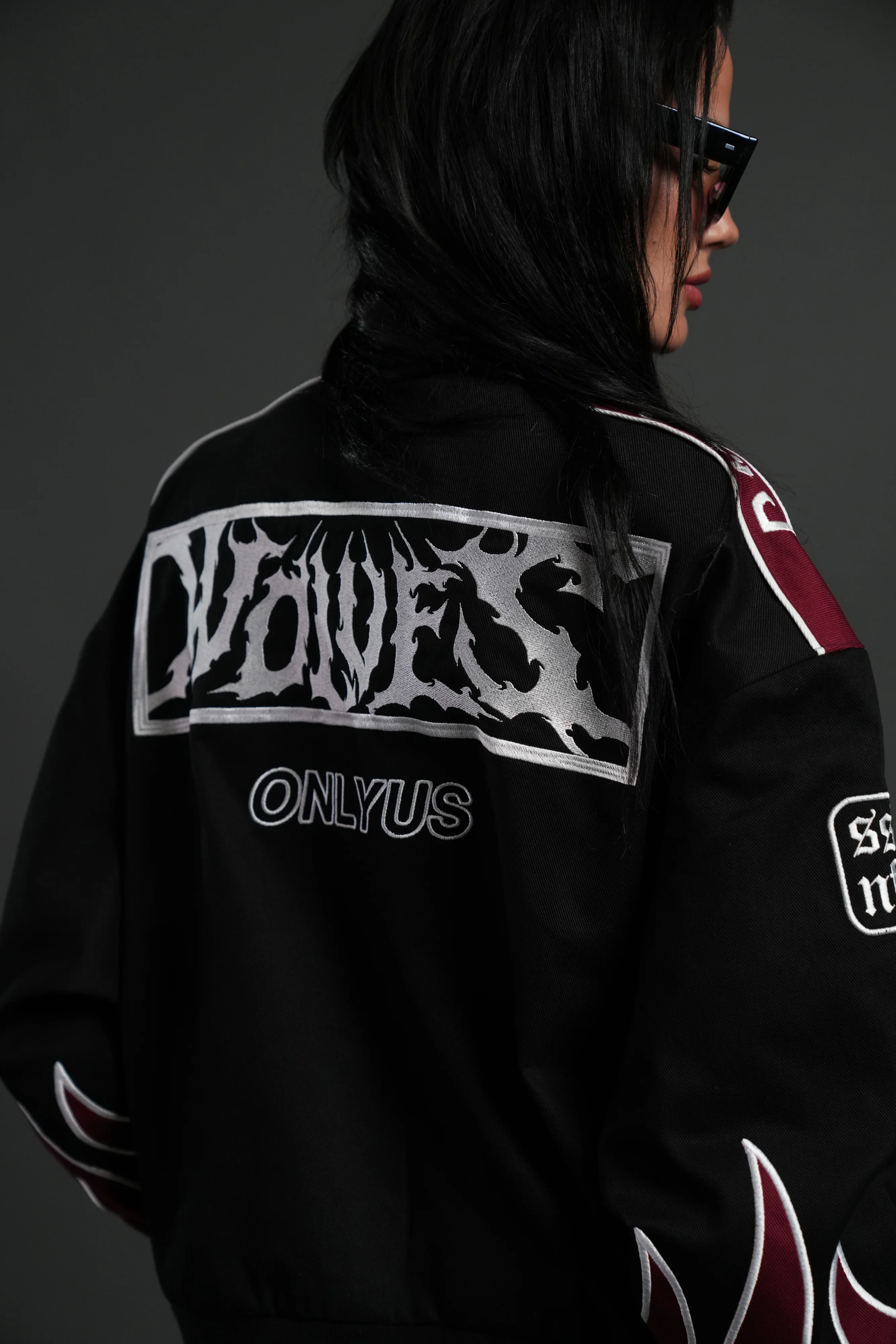 Ride The Fire V2 Gordon Racing Jacket in Black/Oxblood - Image 15