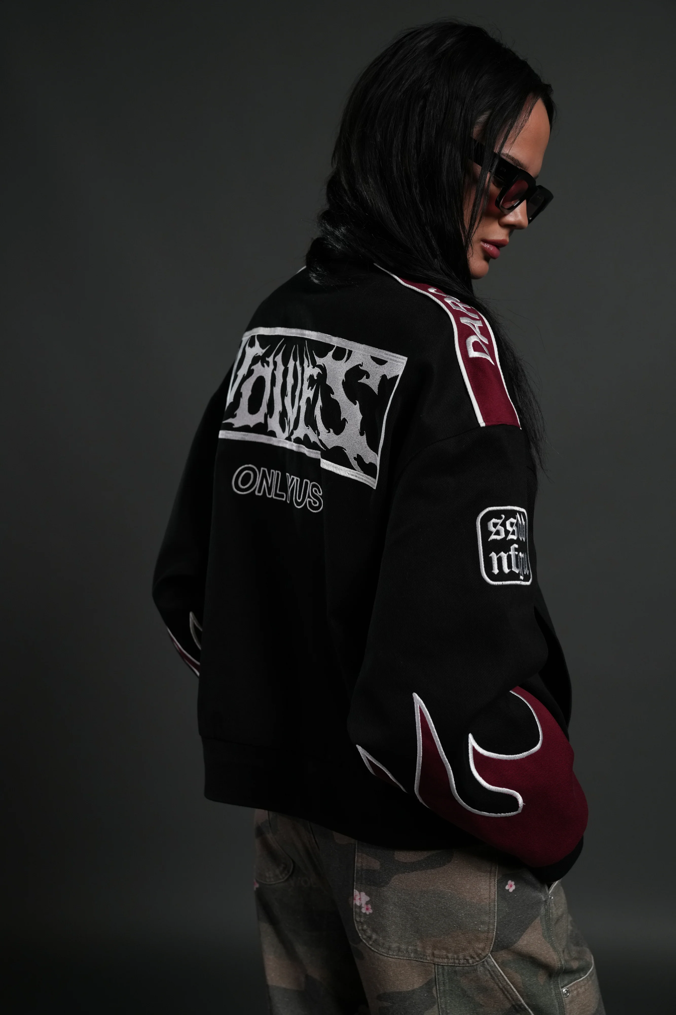 Ride The Fire V2 Gordon Racing Jacket in Black/Oxblood - Image 16