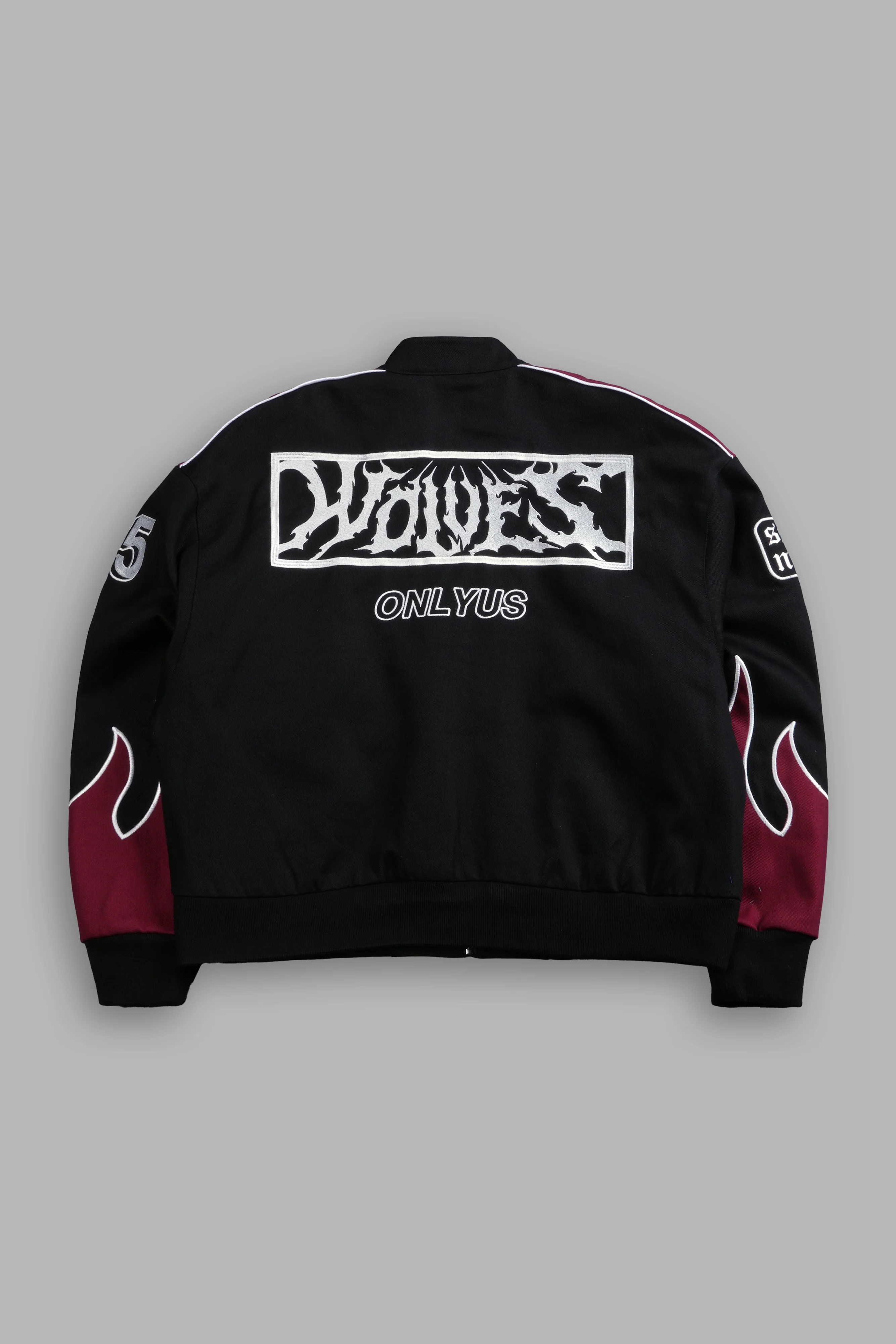 Ride The Fire V2 Gordon Racing Jacket in Black/Oxblood - Image 3