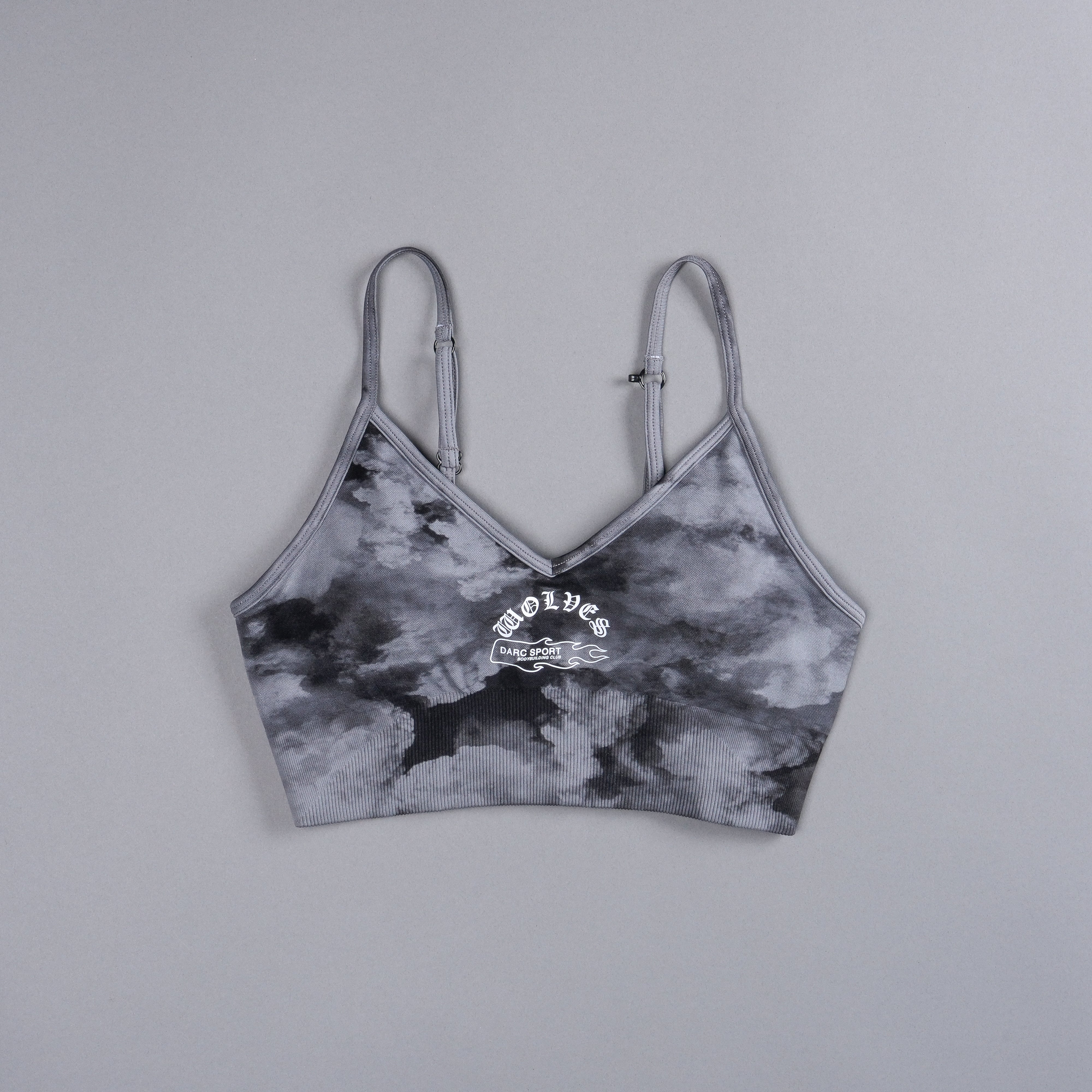 Riders "Everson Seamless" Sports Bra in Black Ghost Clouds - Image 3