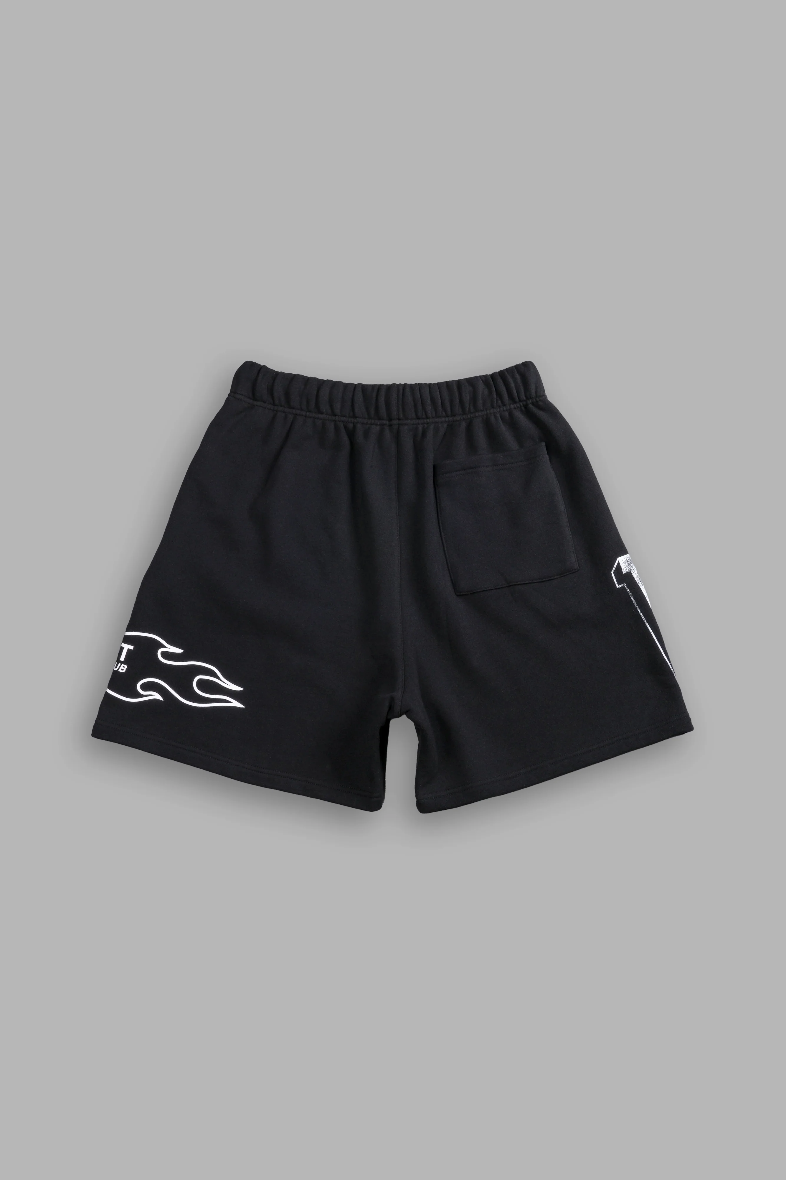 Riders Oversized Post Lounge Sweat Shorts in Black - Image 3