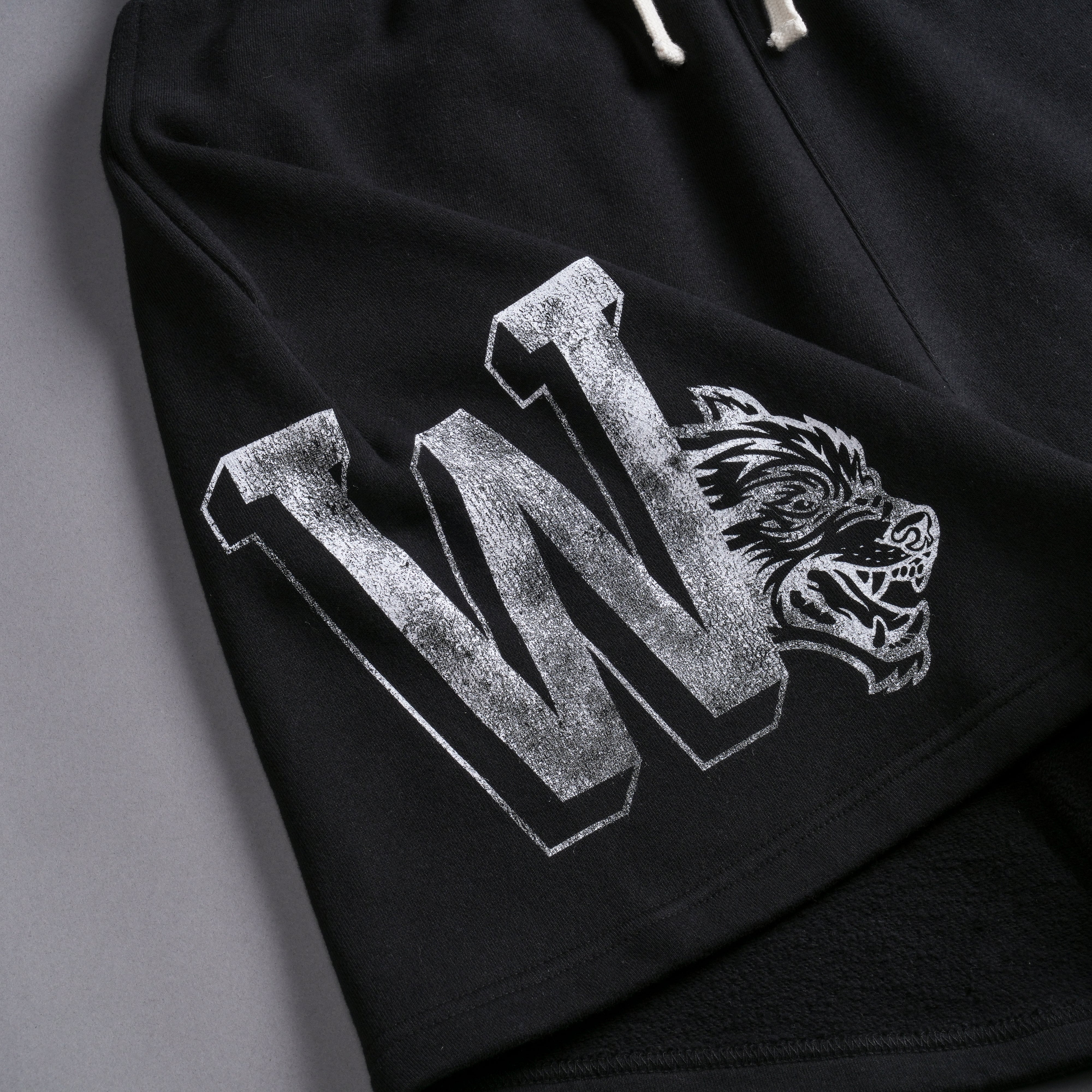 Riders Oversized Post Lounge Sweat Shorts in Black - Image 9