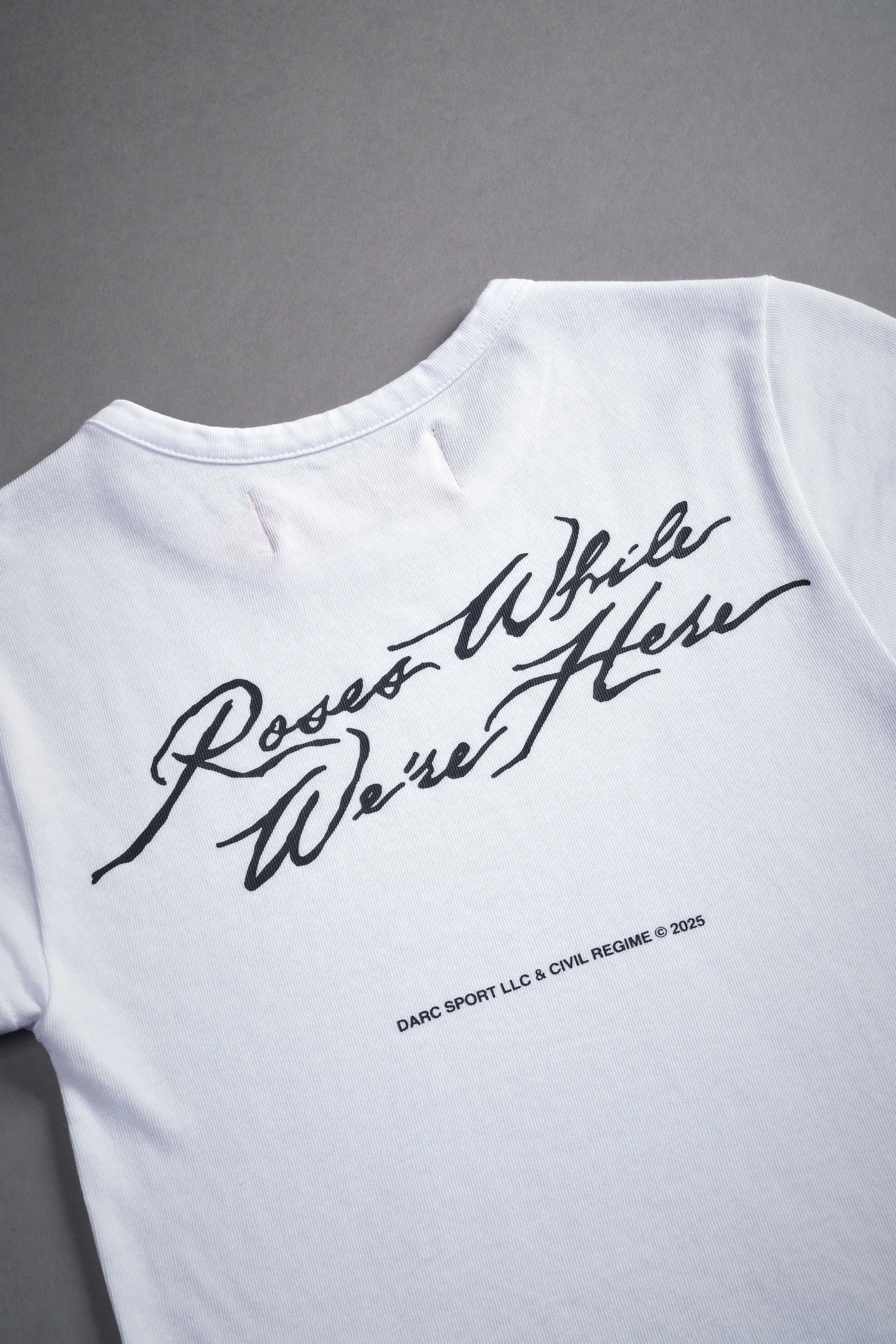 Roses While We're Here "Baby" Tee in White - Image 9