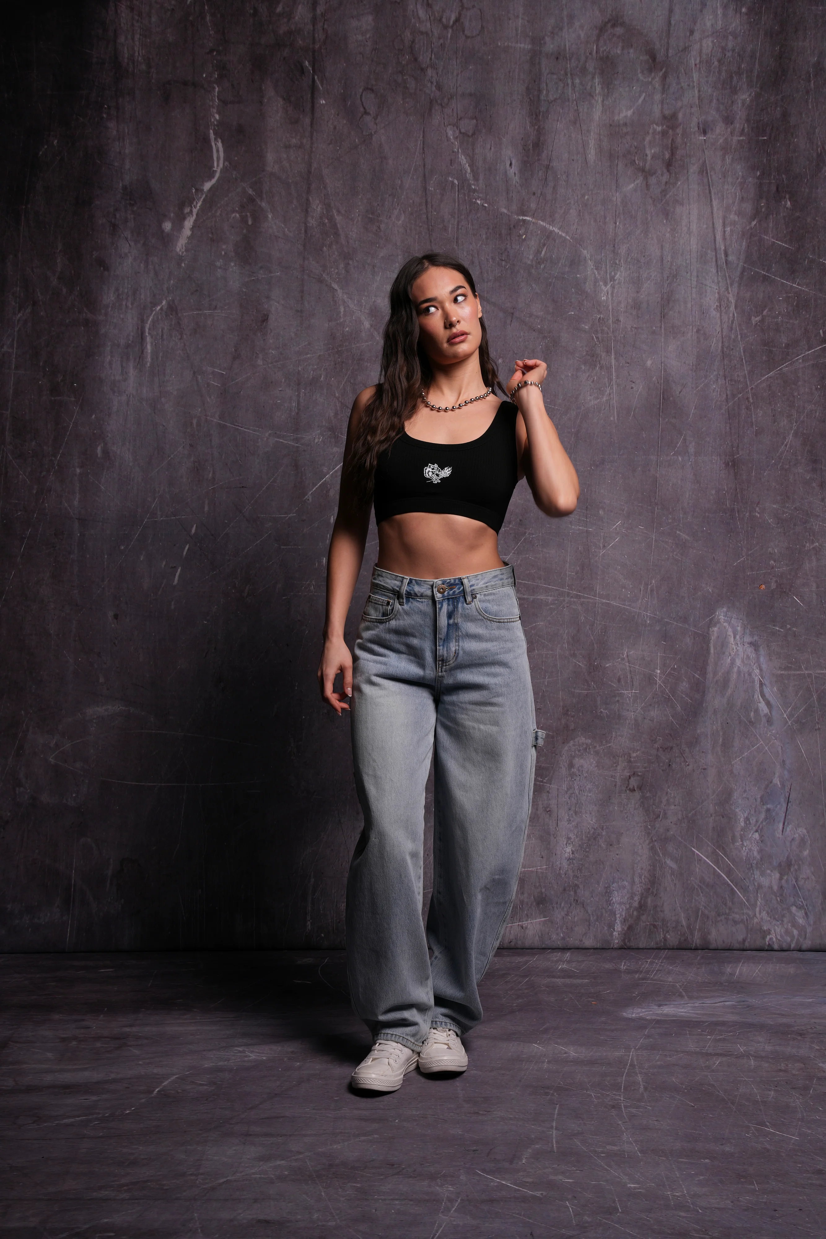 Roses While We're Here Wellness Bra in Black - Image 4