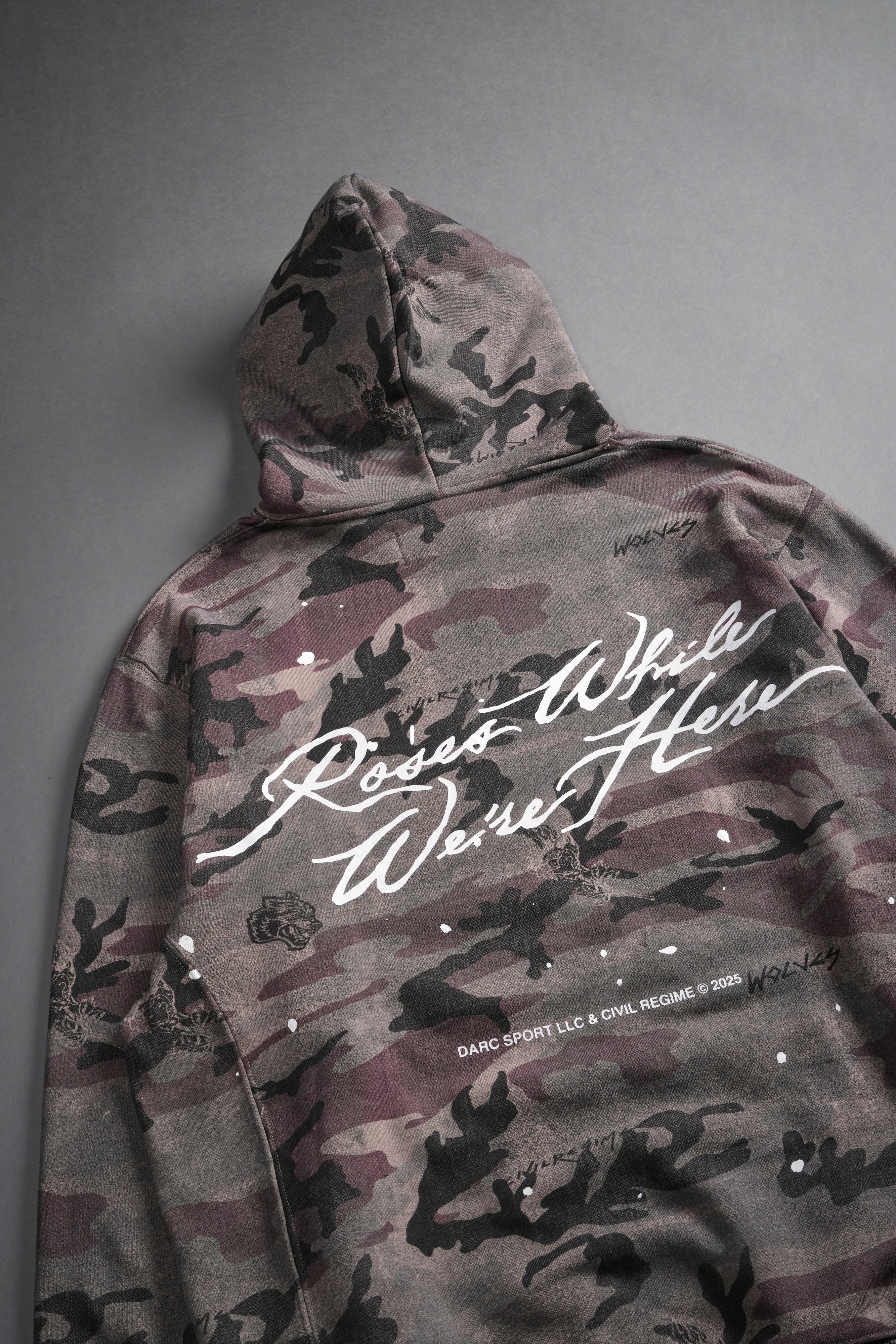 Roses While We're Here "Wyoming" Unisex Hoodie in Blooming Woodland Camo - Image 10