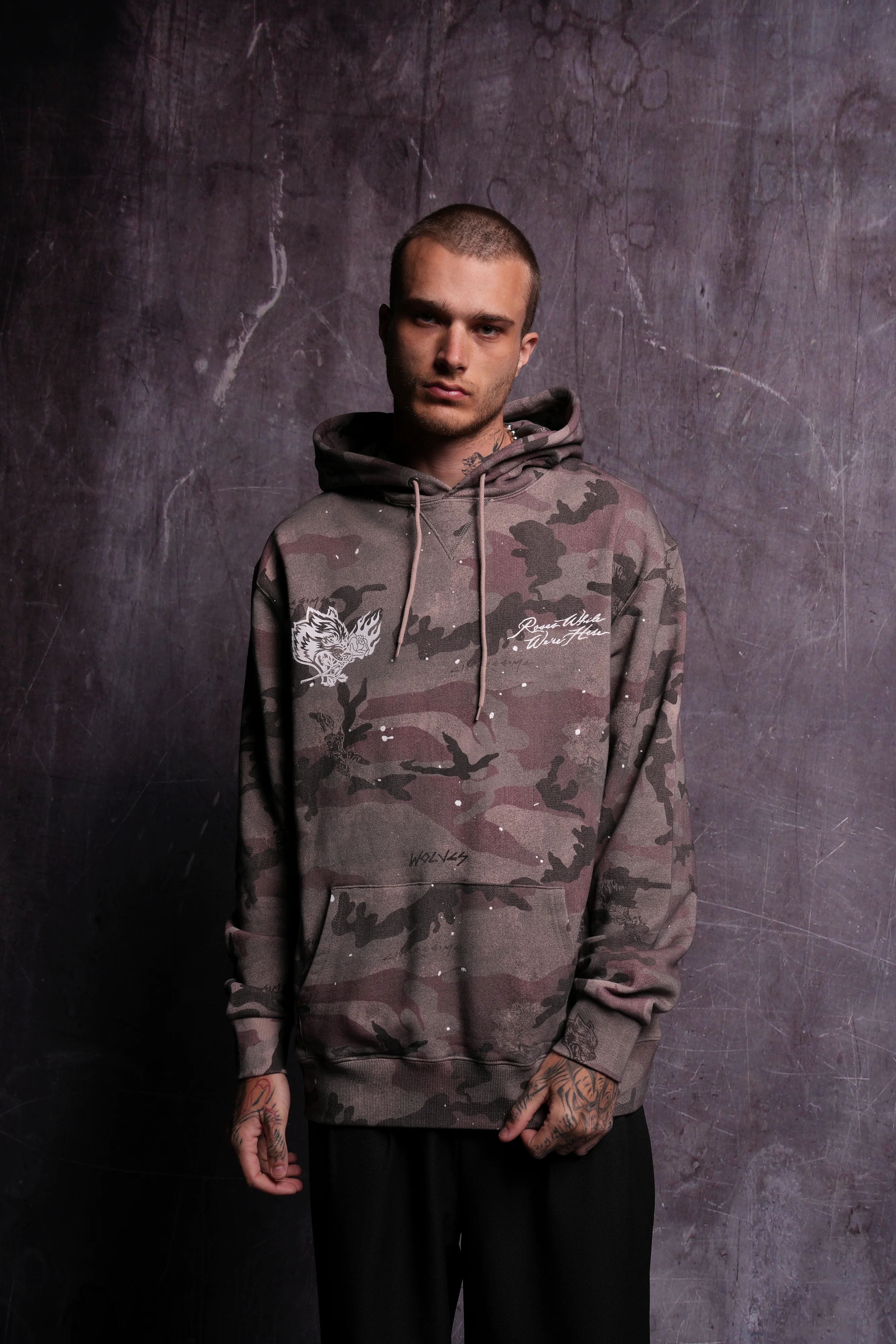 Roses While We're Here "Wyoming" Unisex Hoodie in Blooming Woodland Camo - Image 2