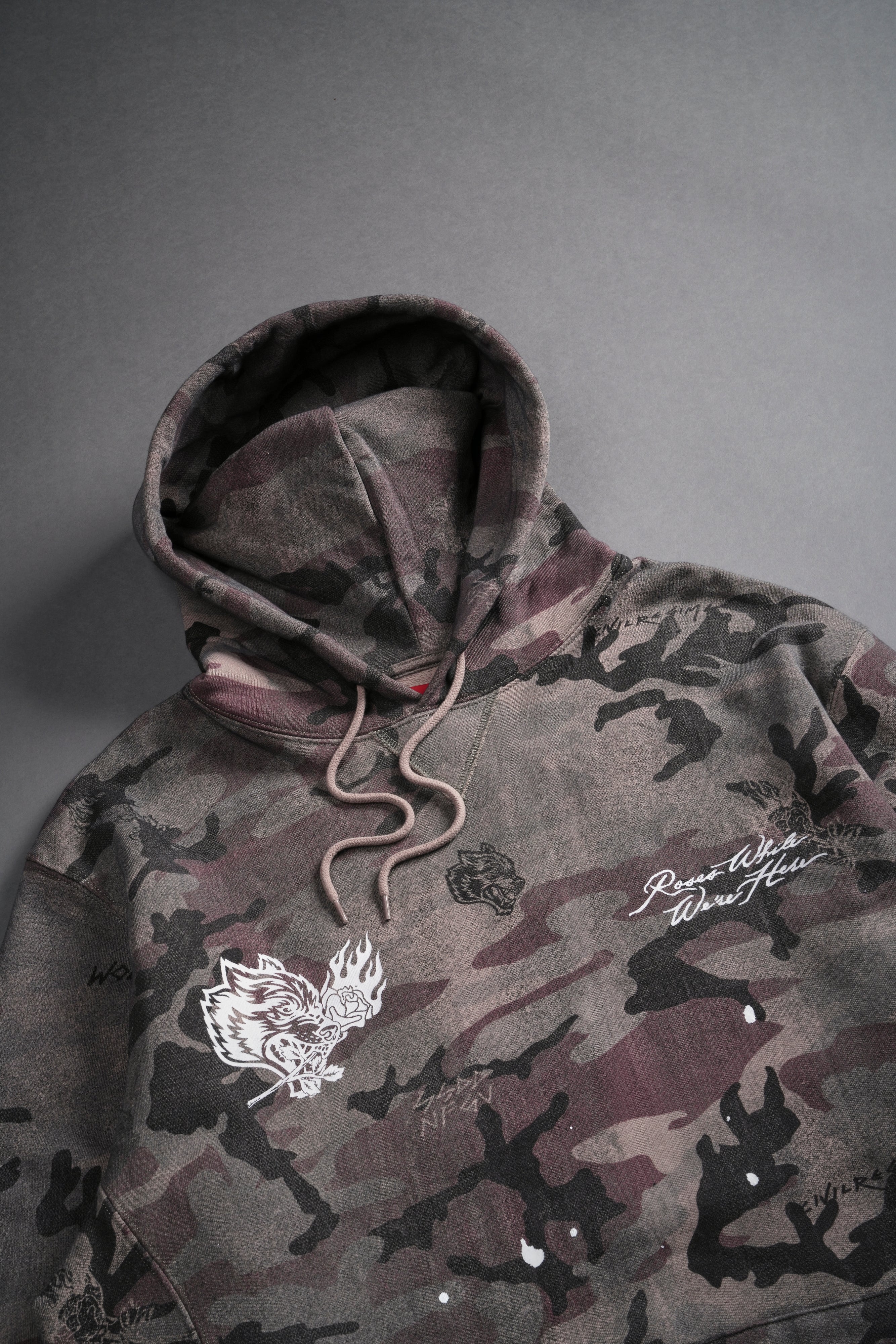 Roses While We're Here "Wyoming" Unisex Hoodie in Blooming Woodland Camo - Image 9