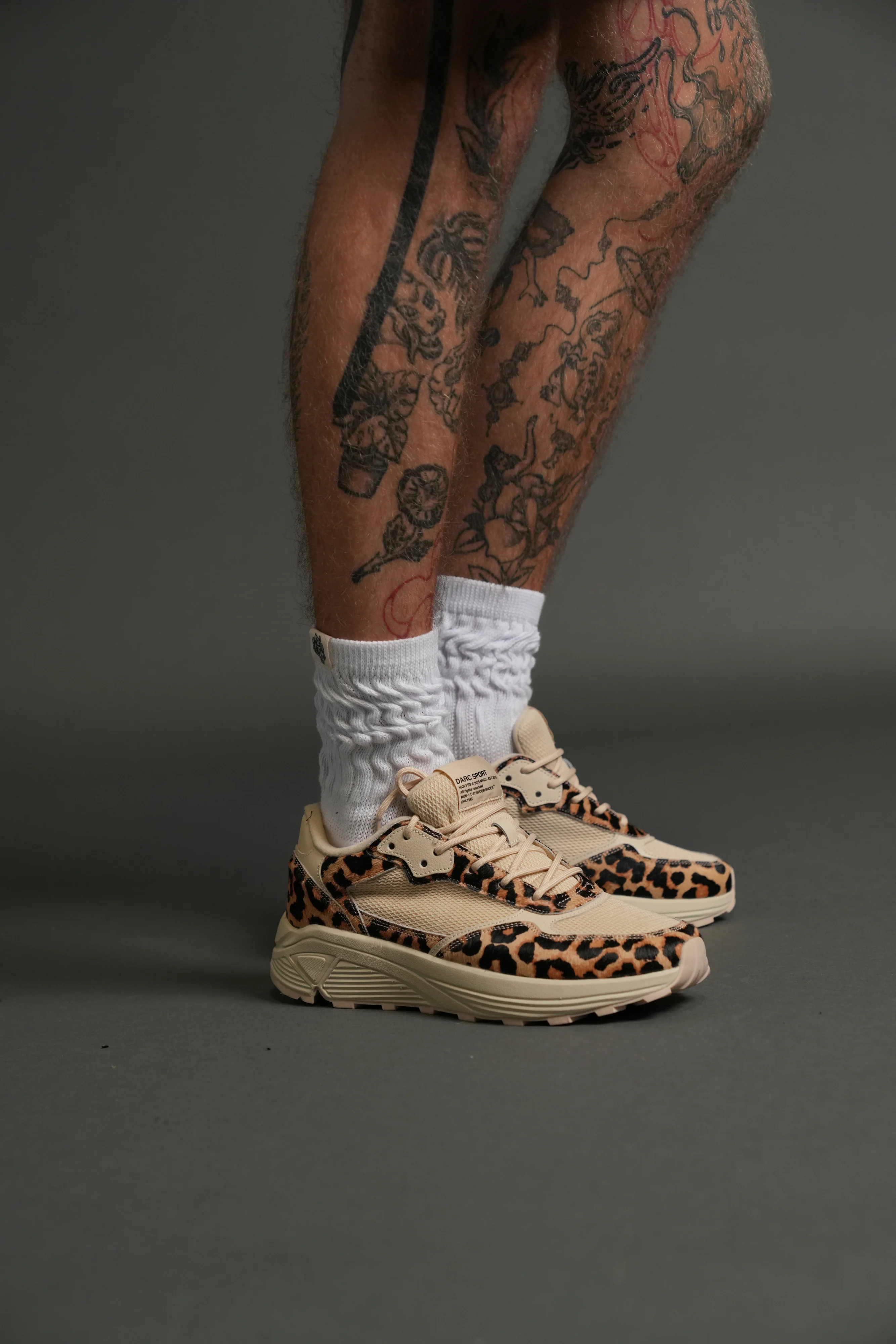 Run-1 Shoes in Clay Leopard/Cream - Image 7