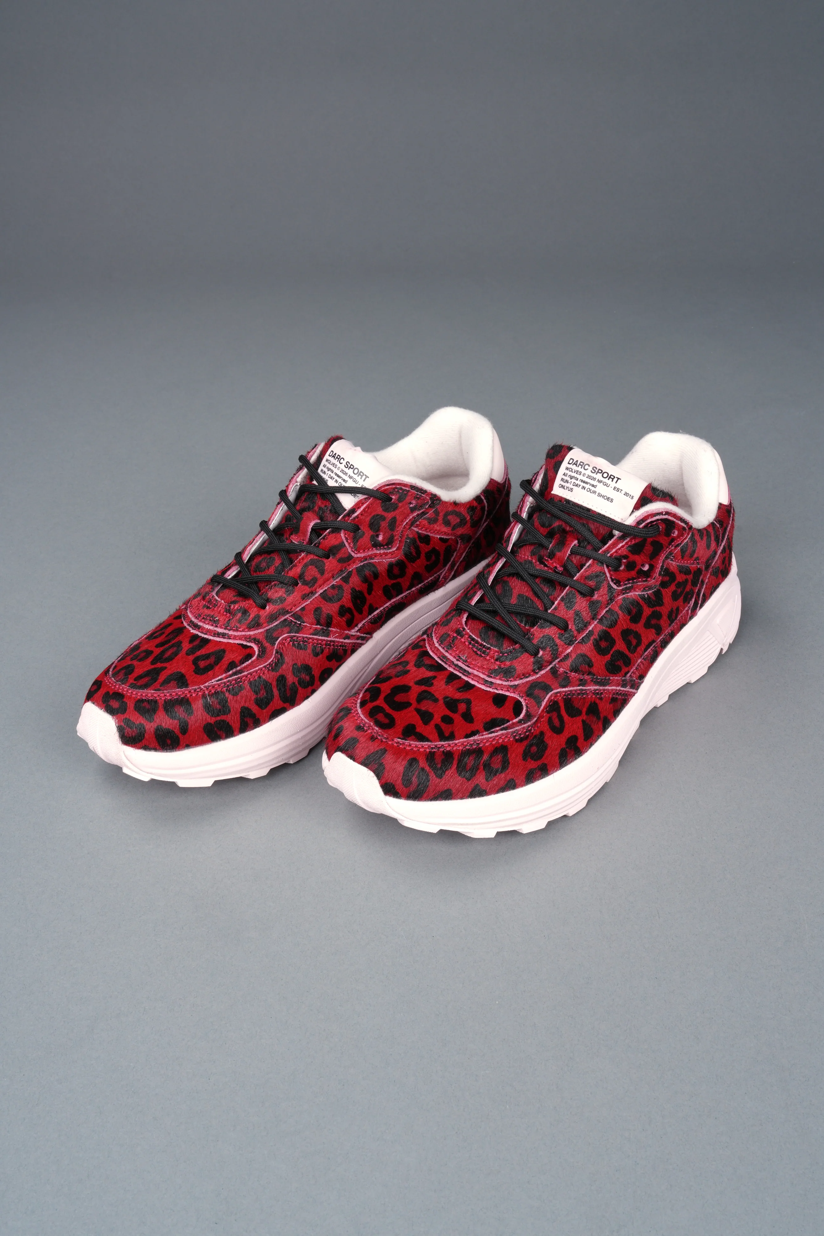 Run-1 Shoes in Red Leopard/Cloud Pink - Image 4