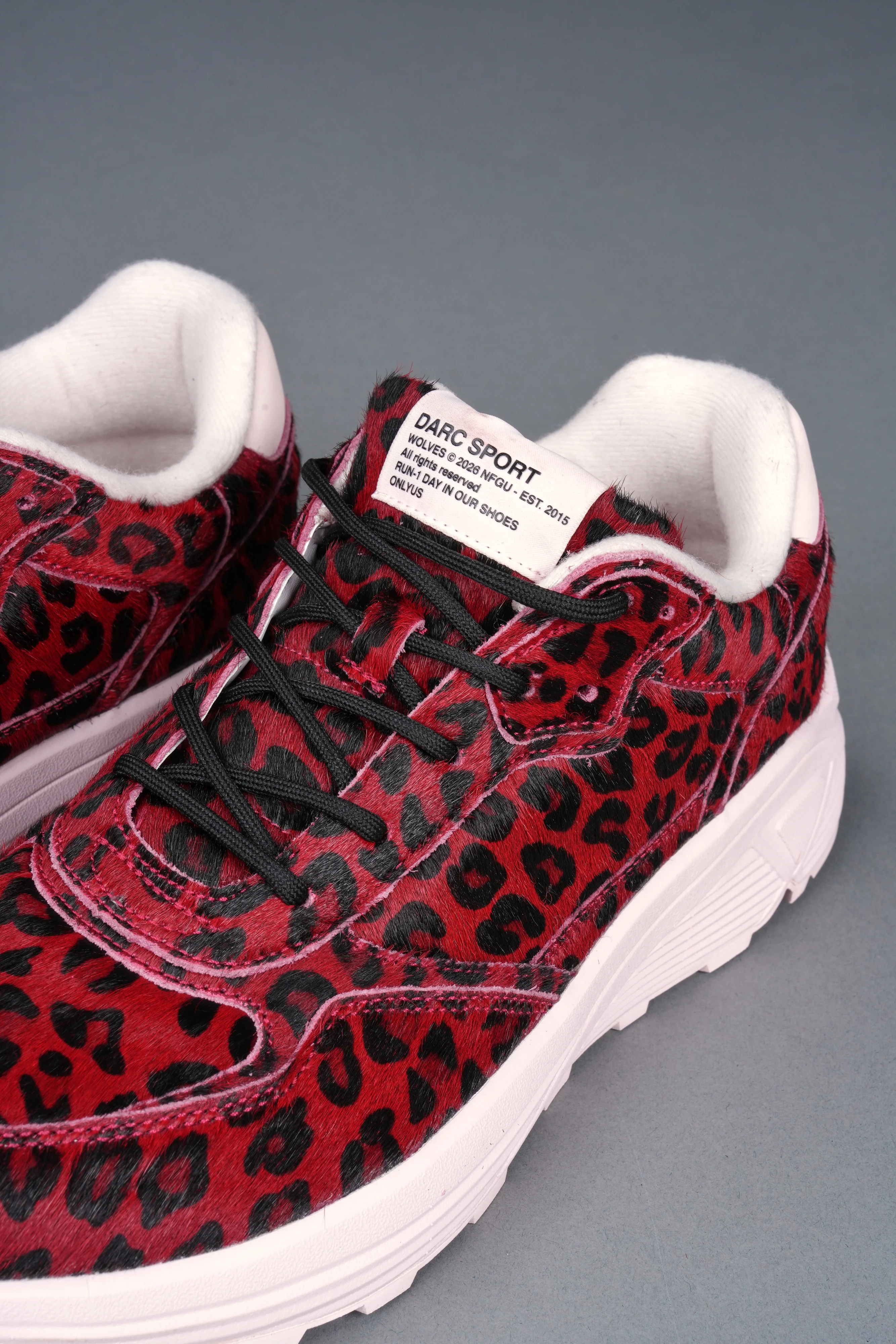 Run-1 Shoes in Red Leopard/Cloud Pink - Image 5