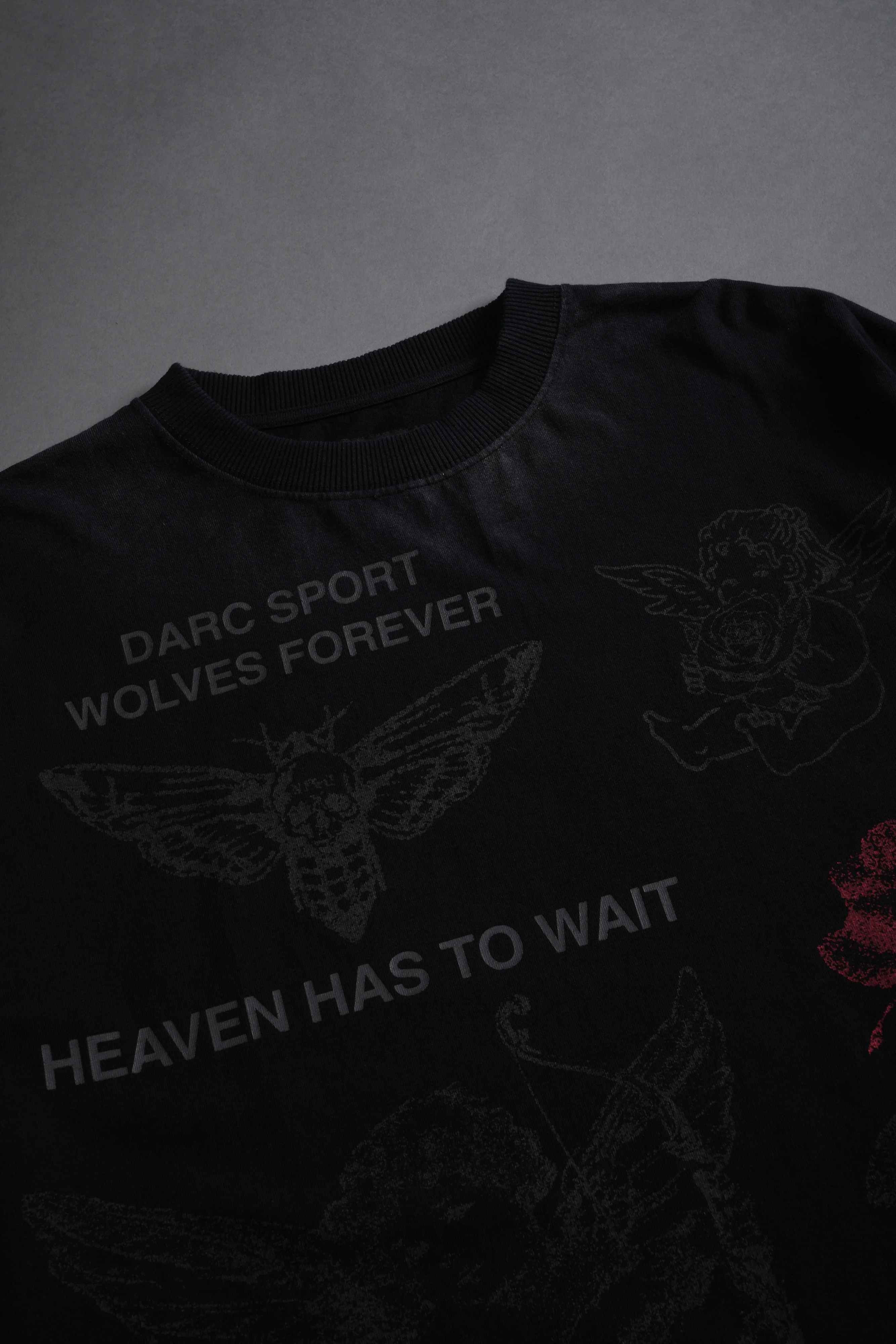 Sacred Flash Grunge "Box Cut" L/S Tee in Black Drift Wash - Image 5