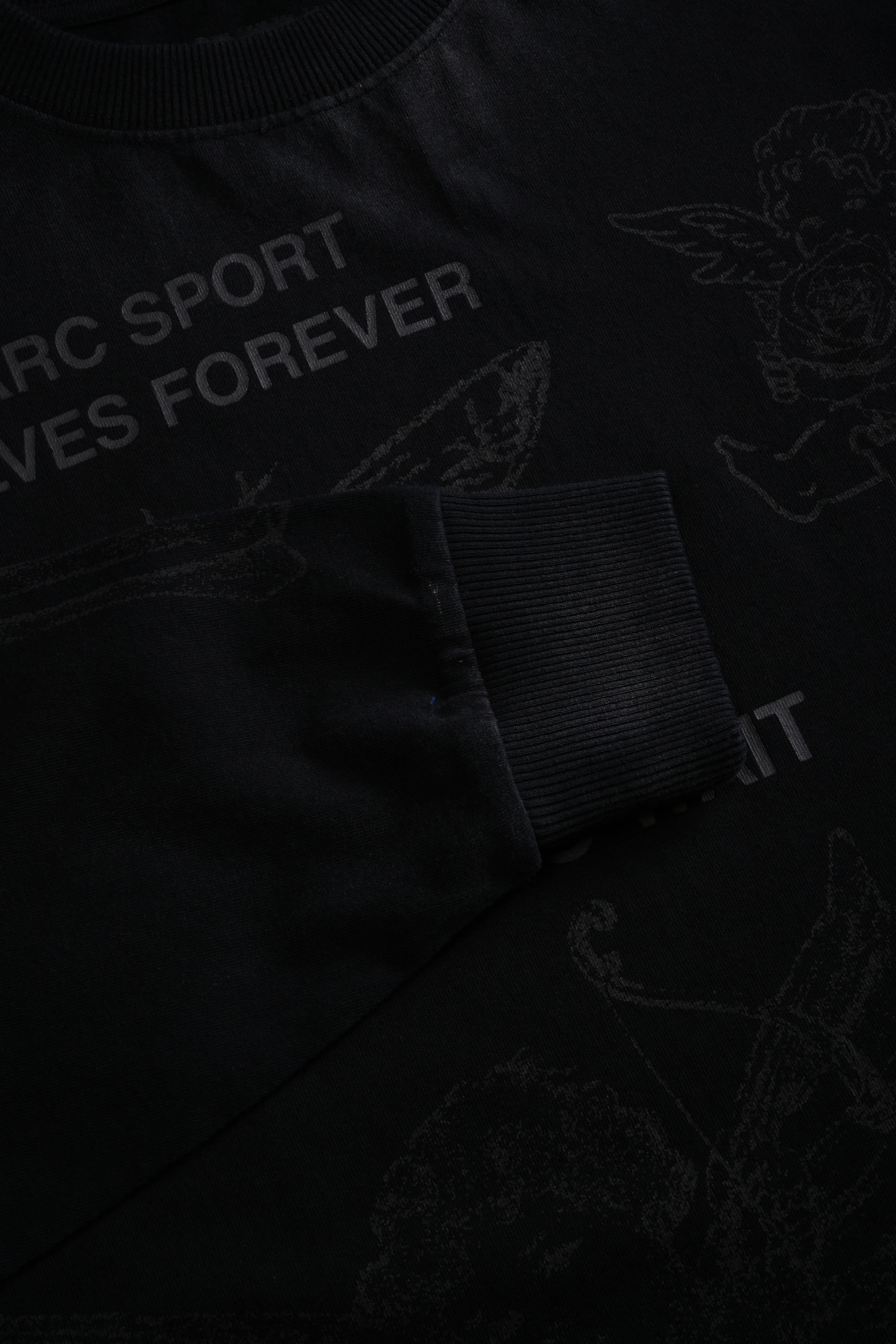 Sacred Flash Grunge "Box Cut" L/S Tee in Black Drift Wash - Image 6