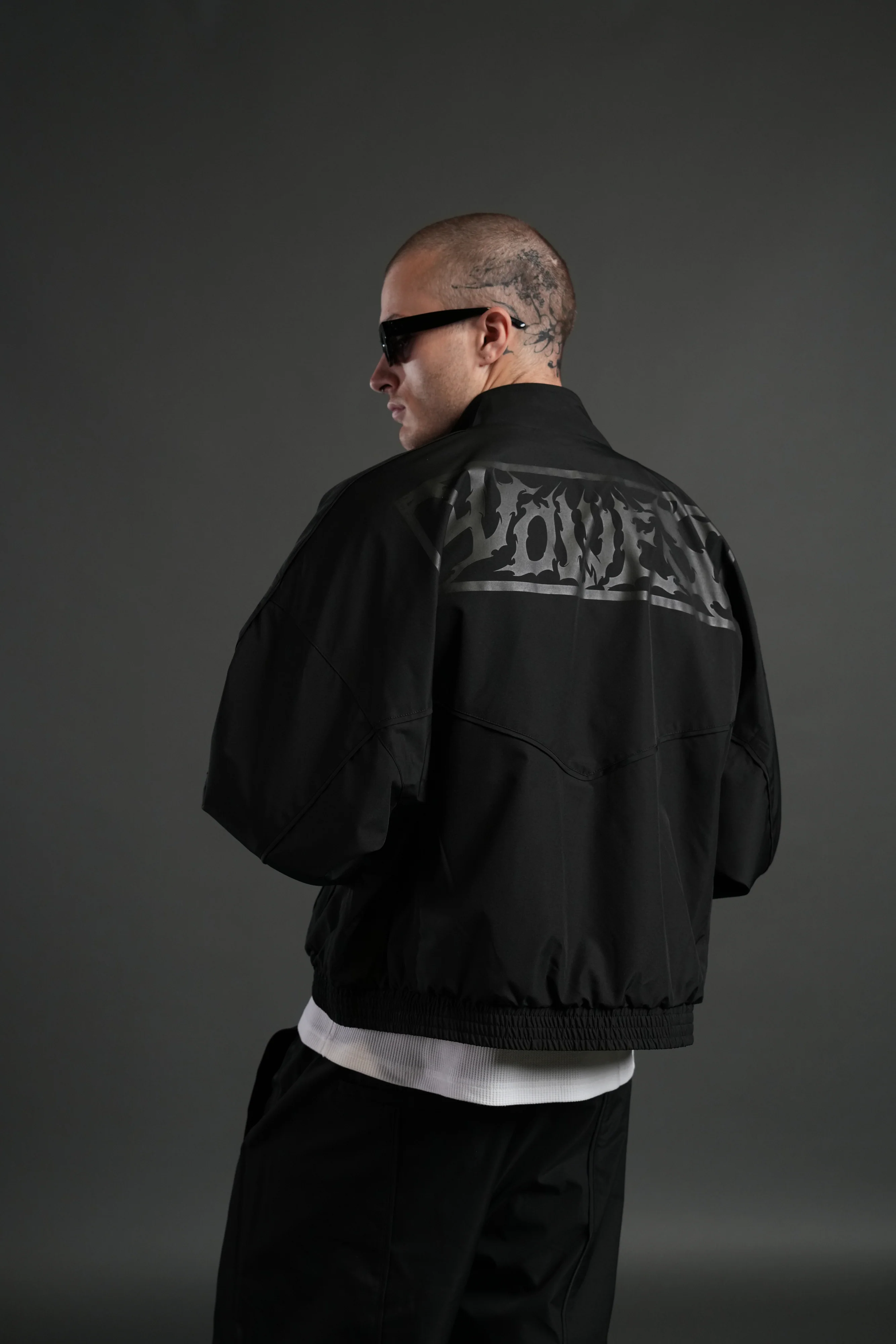 Sacred Flash Unisex Track Jacket in Black - Image 2