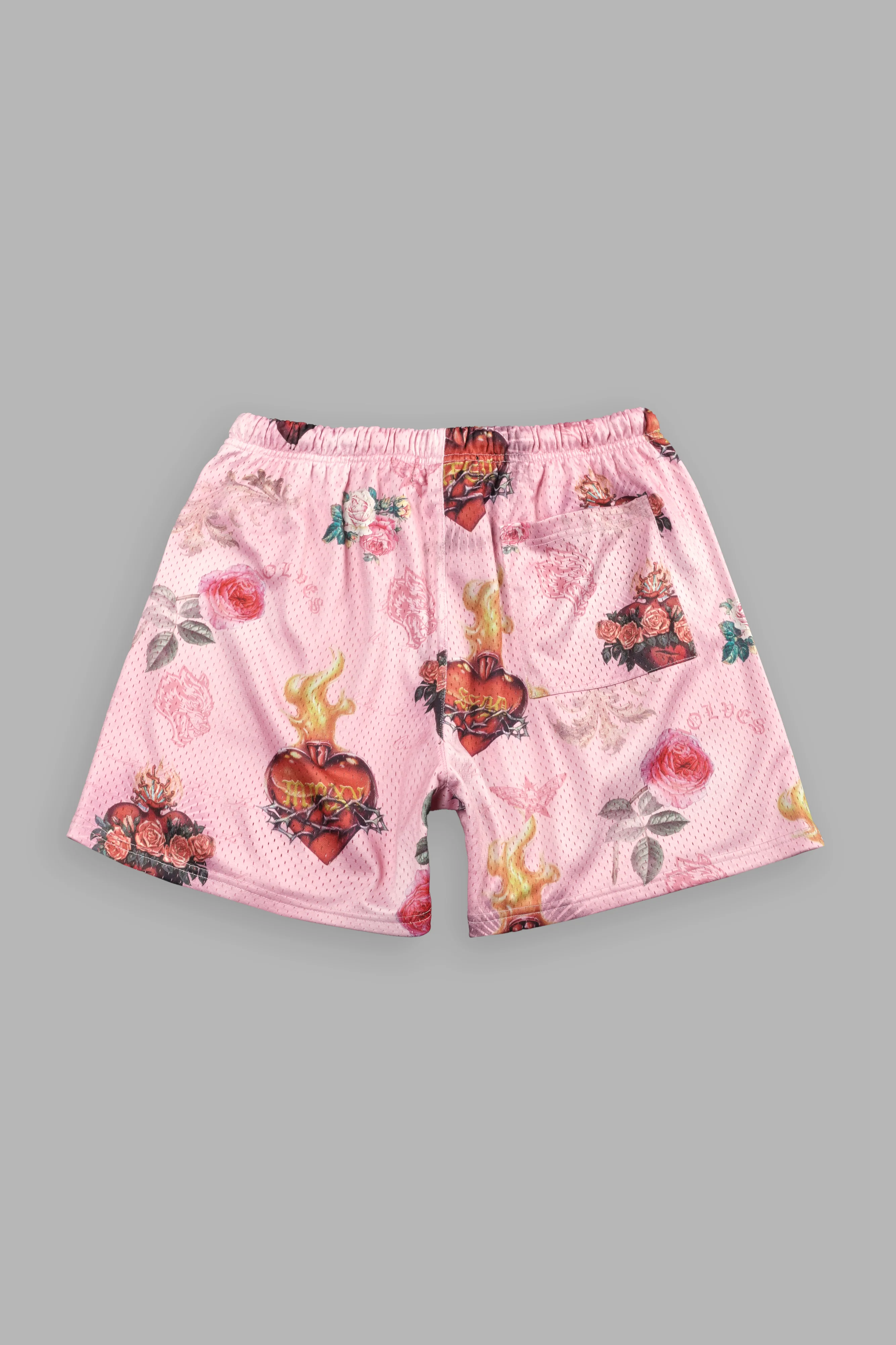 Sacred Path Mesh Shorts in Corazon de Devocion - Image 3