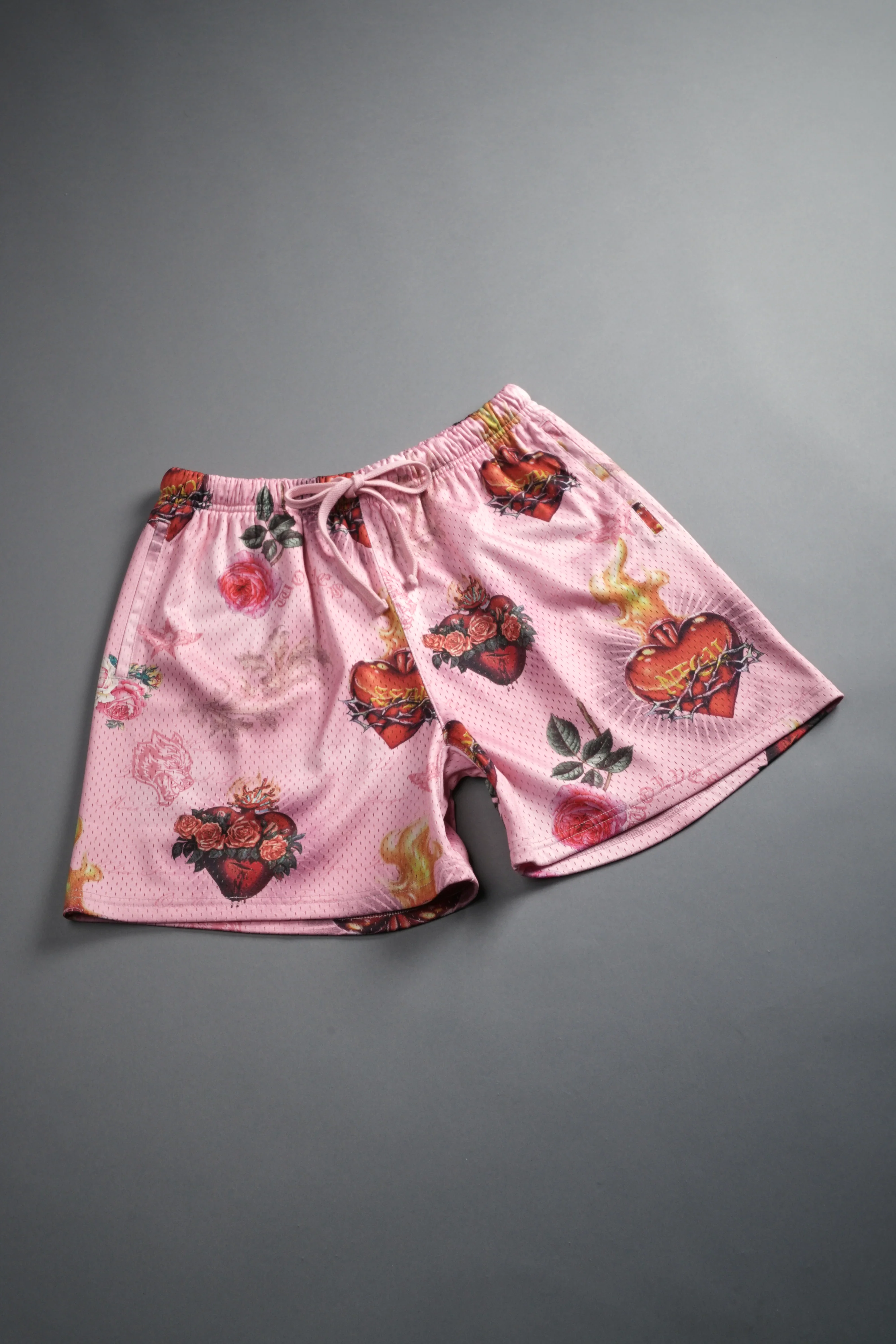 Sacred Path Mesh Shorts in Corazon de Devocion - Image 7