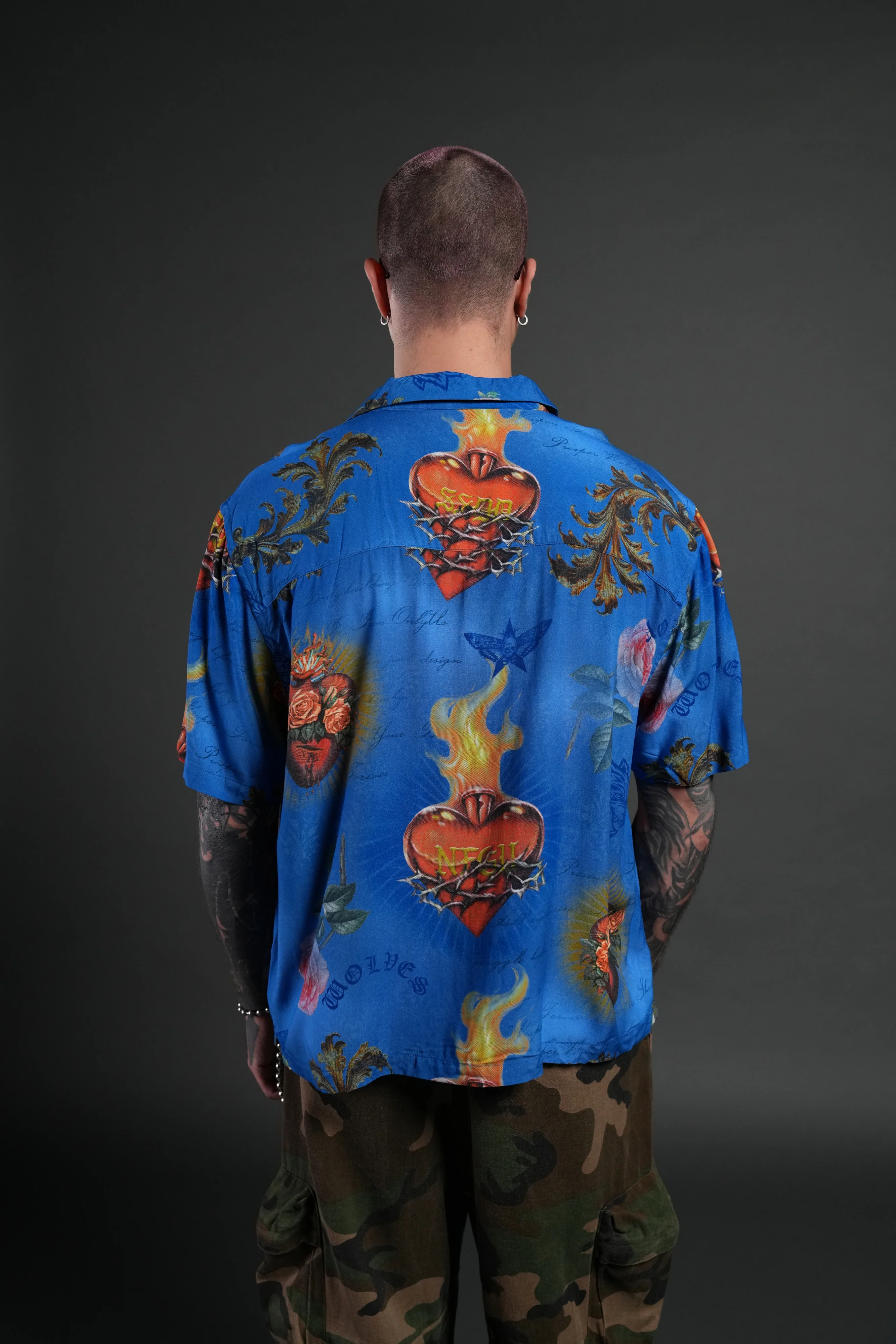 Sacred Path Mid-Length Button Up in Corazon de Fuego - Image 2