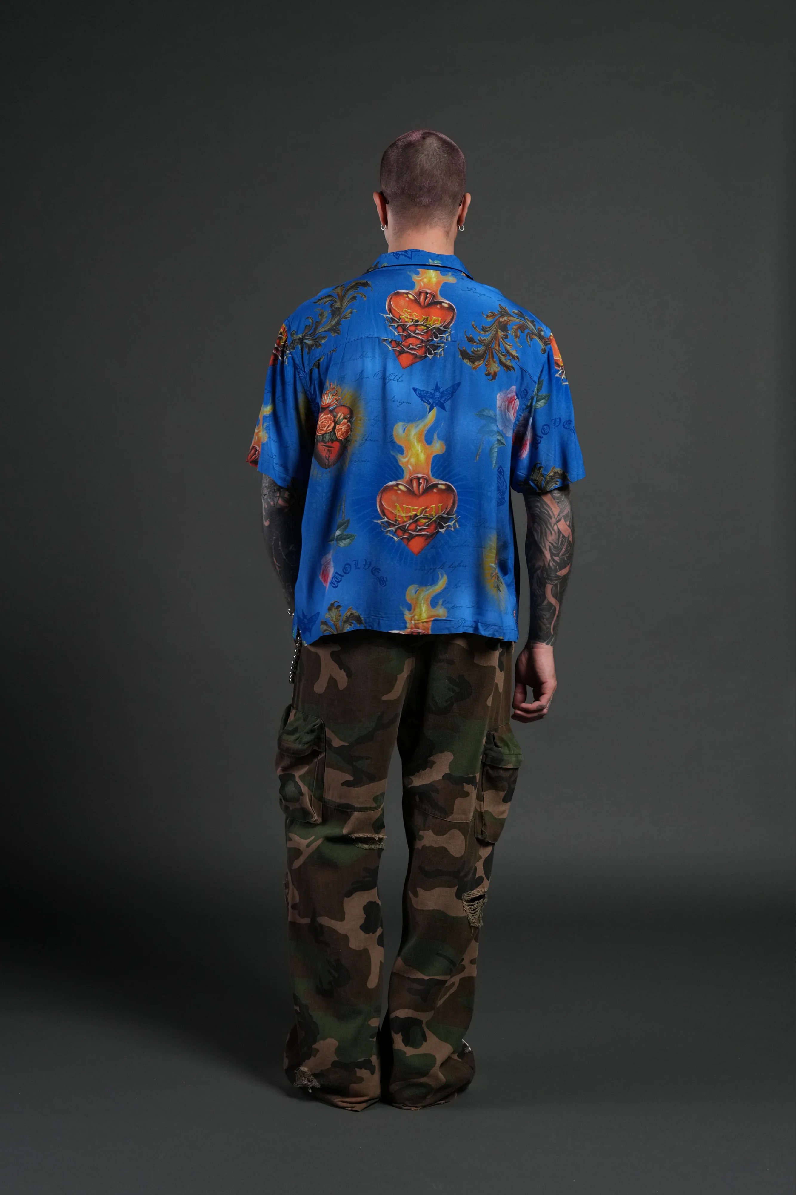 Sacred Path Mid-Length Button Up in Corazon de Fuego - Image 6