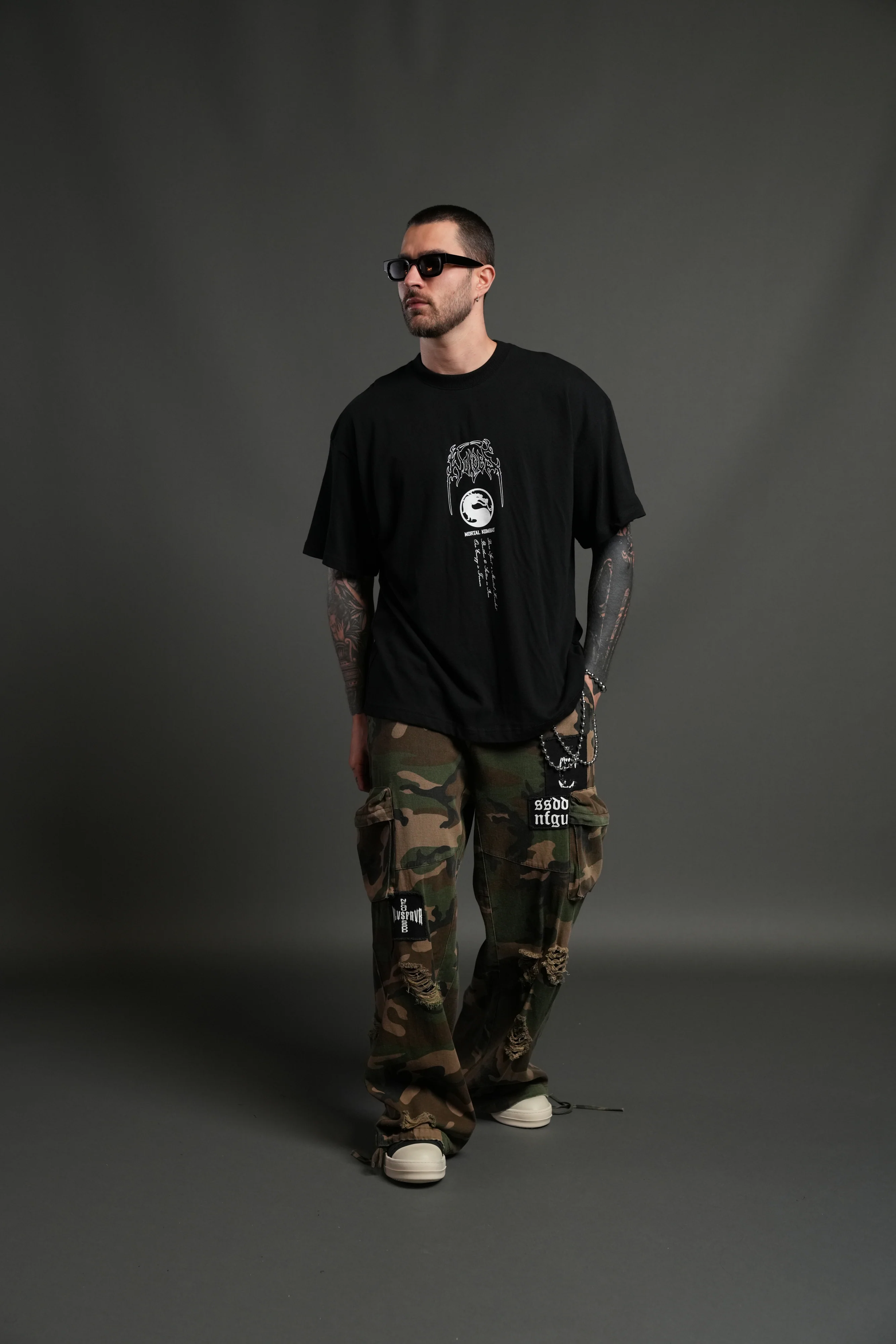 Scorpion Premium Oversized Tee in Black - Image 5