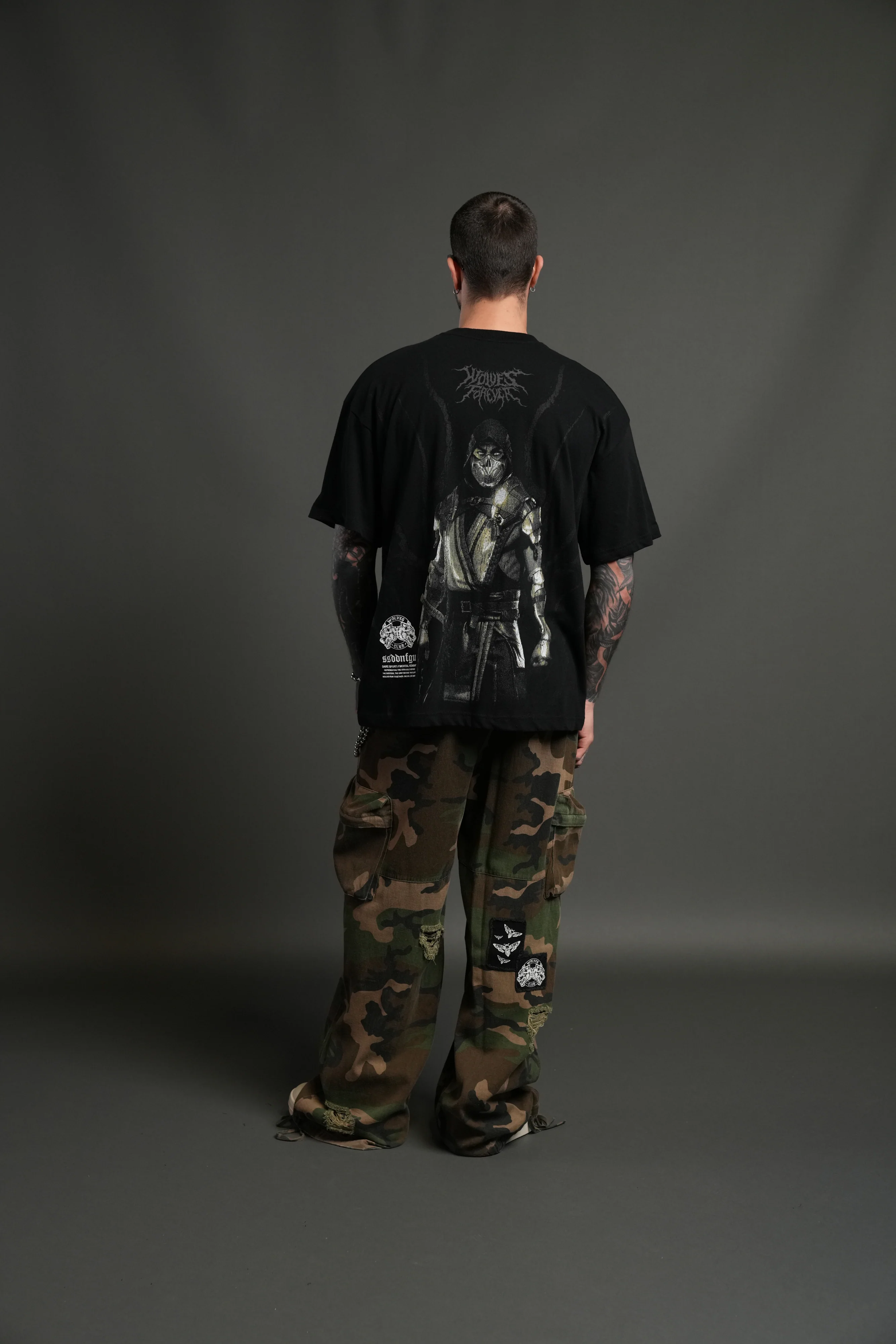 Scorpion Premium Oversized Tee in Black - Image 6