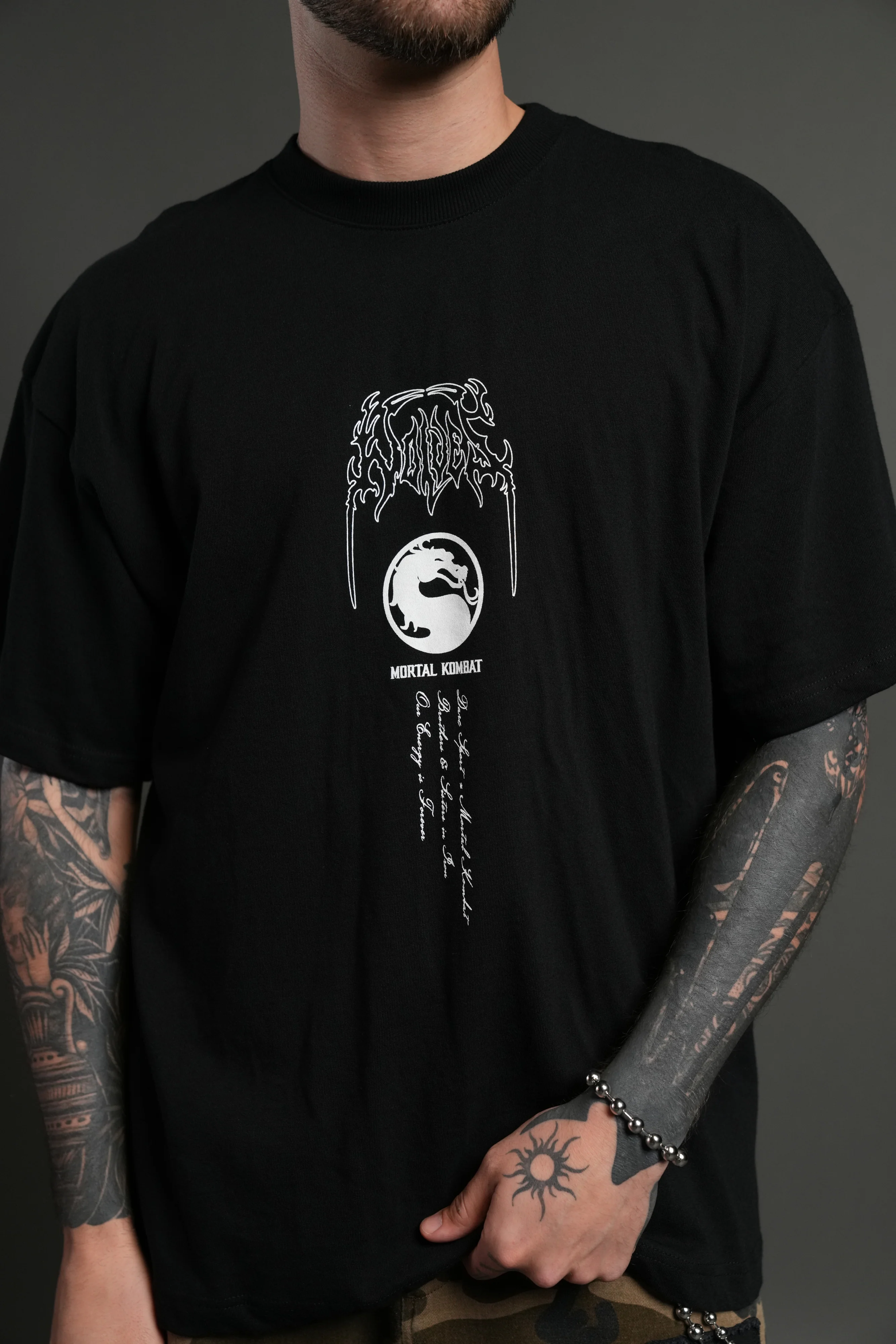 Scorpion Premium Oversized Tee in Black - Image 7