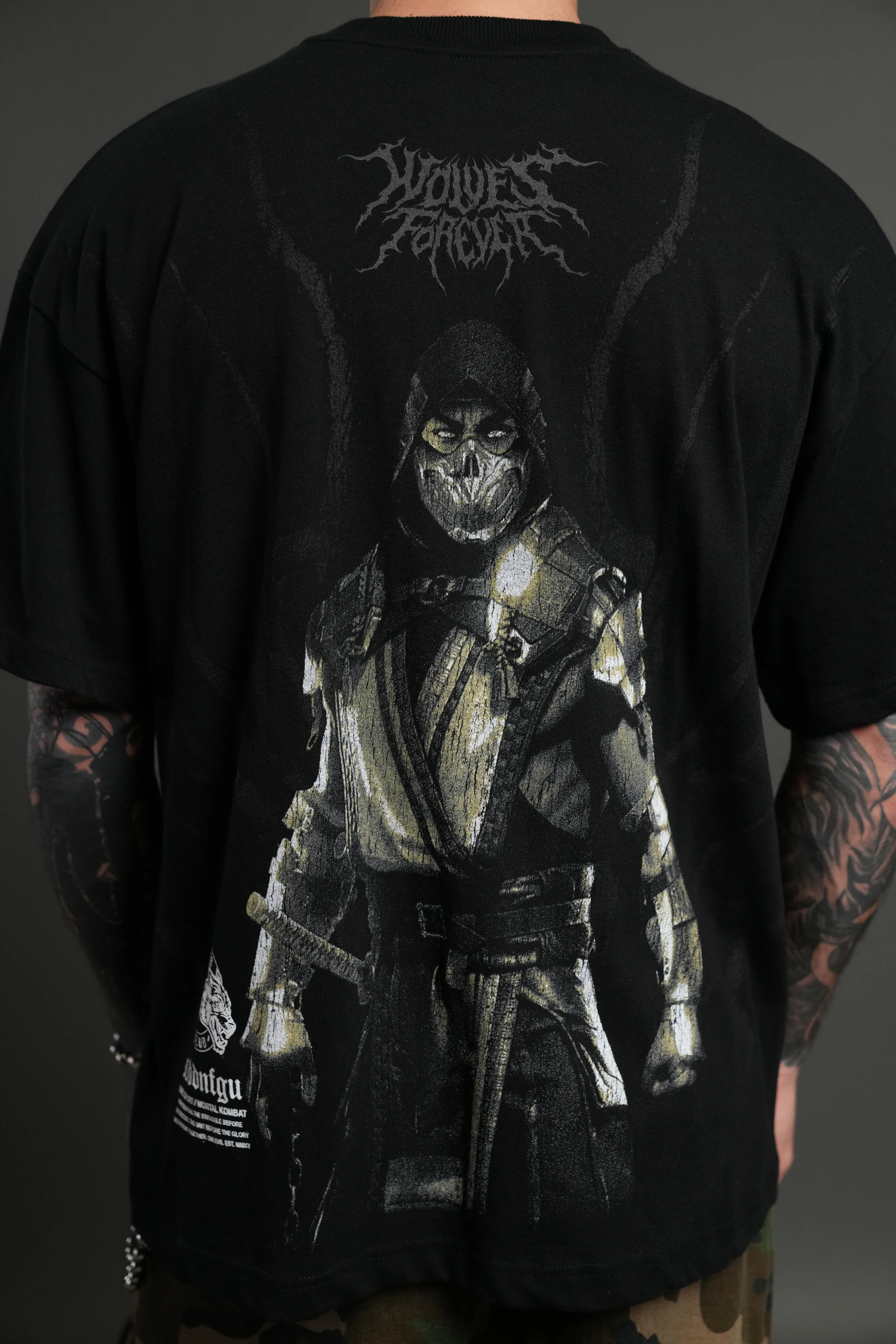 Scorpion Premium Oversized Tee in Black - Image 8