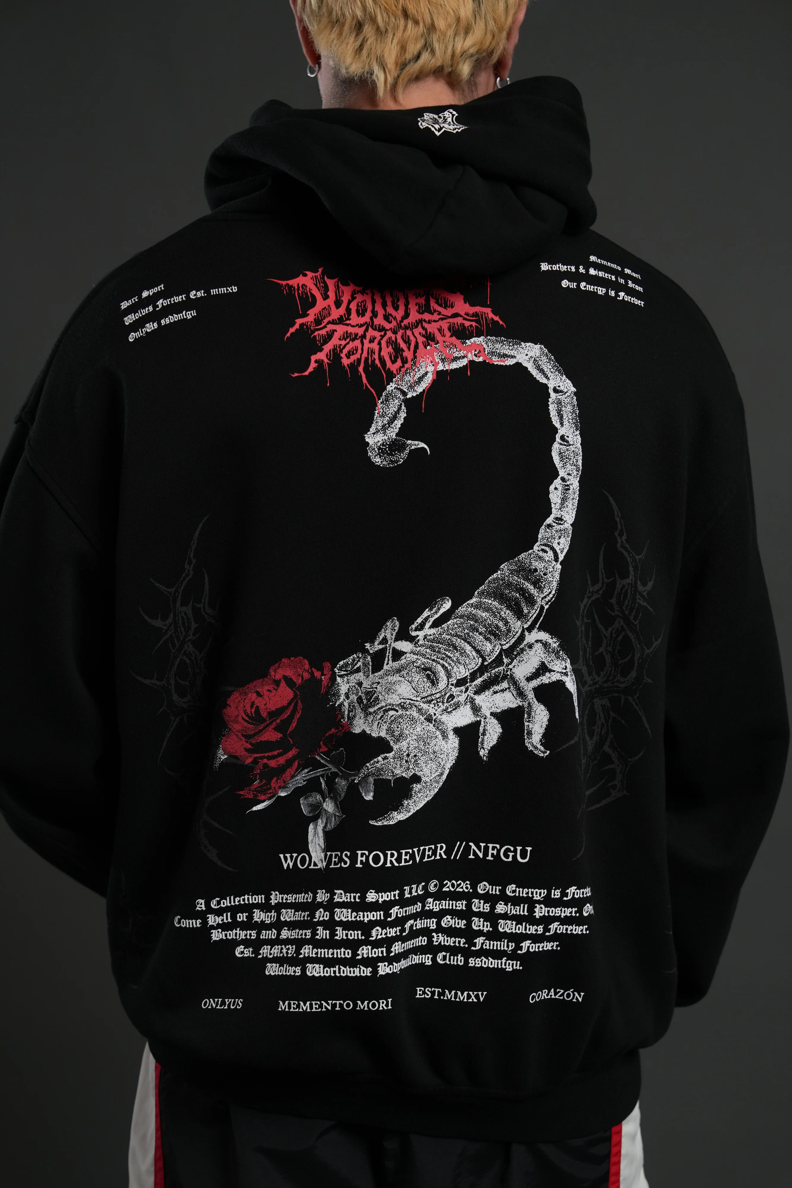 Scorpion Thorns "Pierce" Hoodie in Black - Image 8