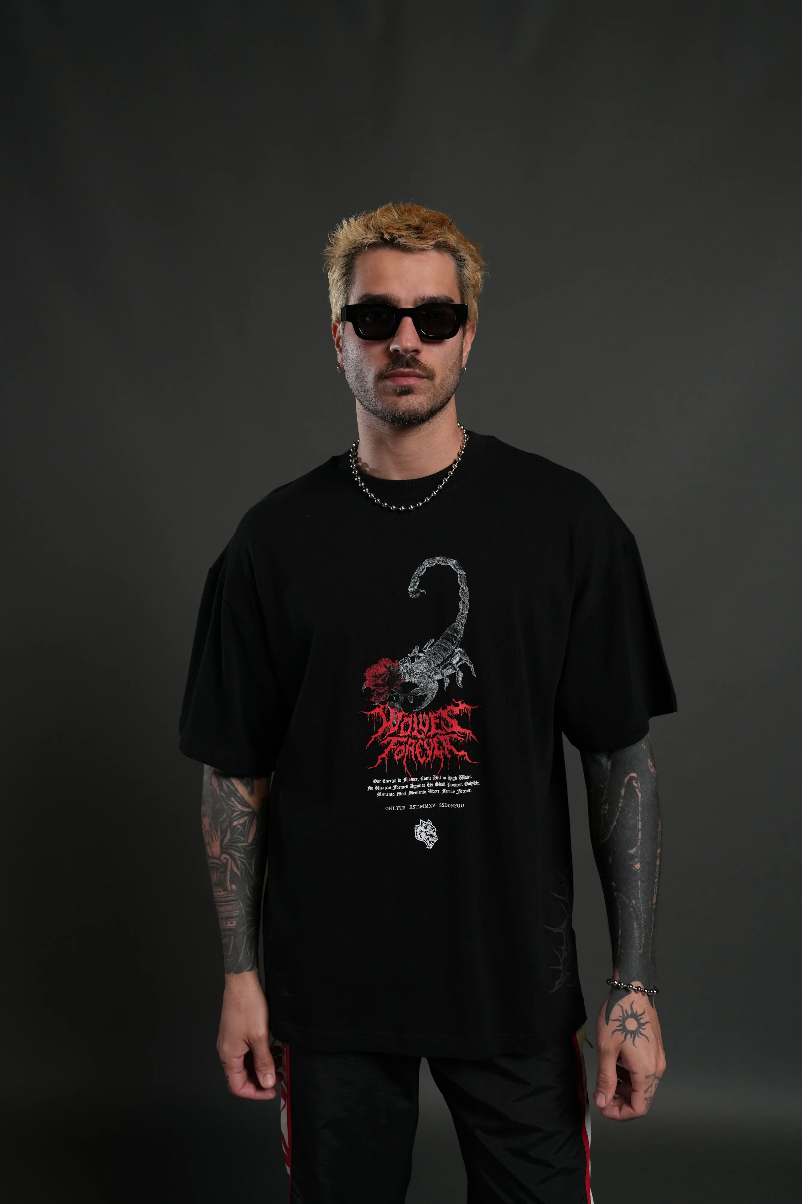Scorpion Thorns "Premium" Oversized Tee in Black - Image 2