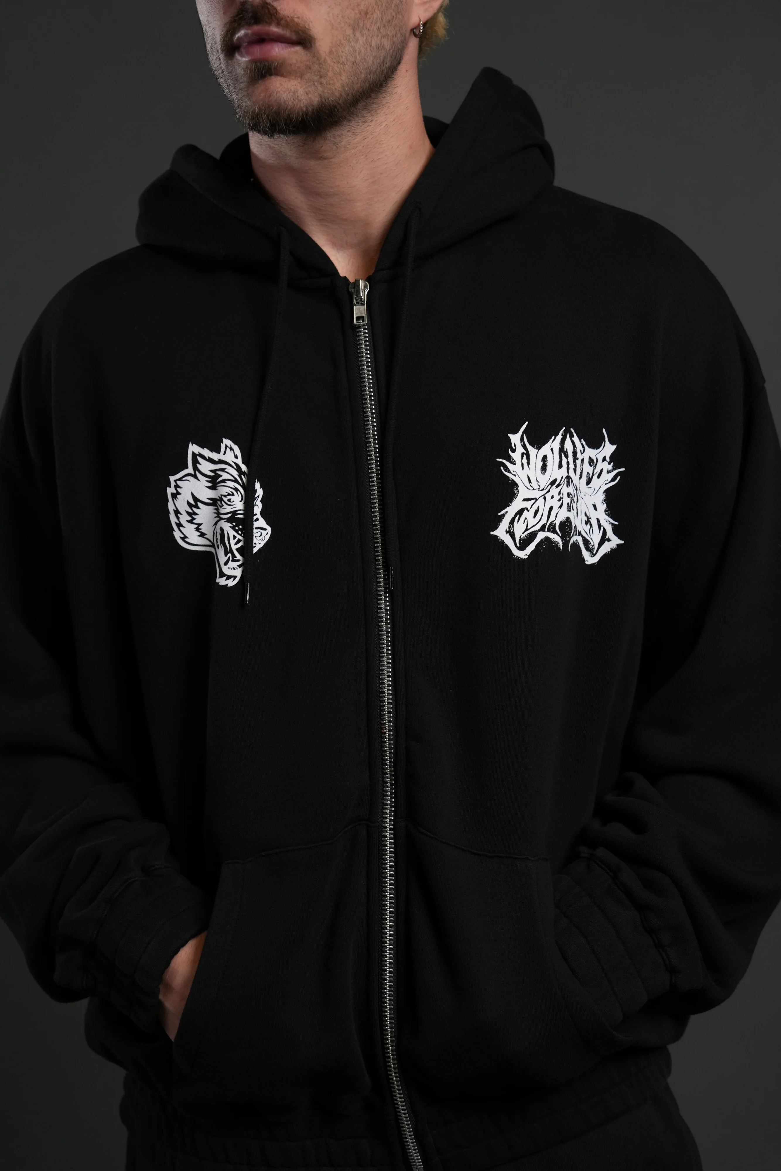 Sheer Loyalty "Chambers" Zip Hoodie in Black - Image 6