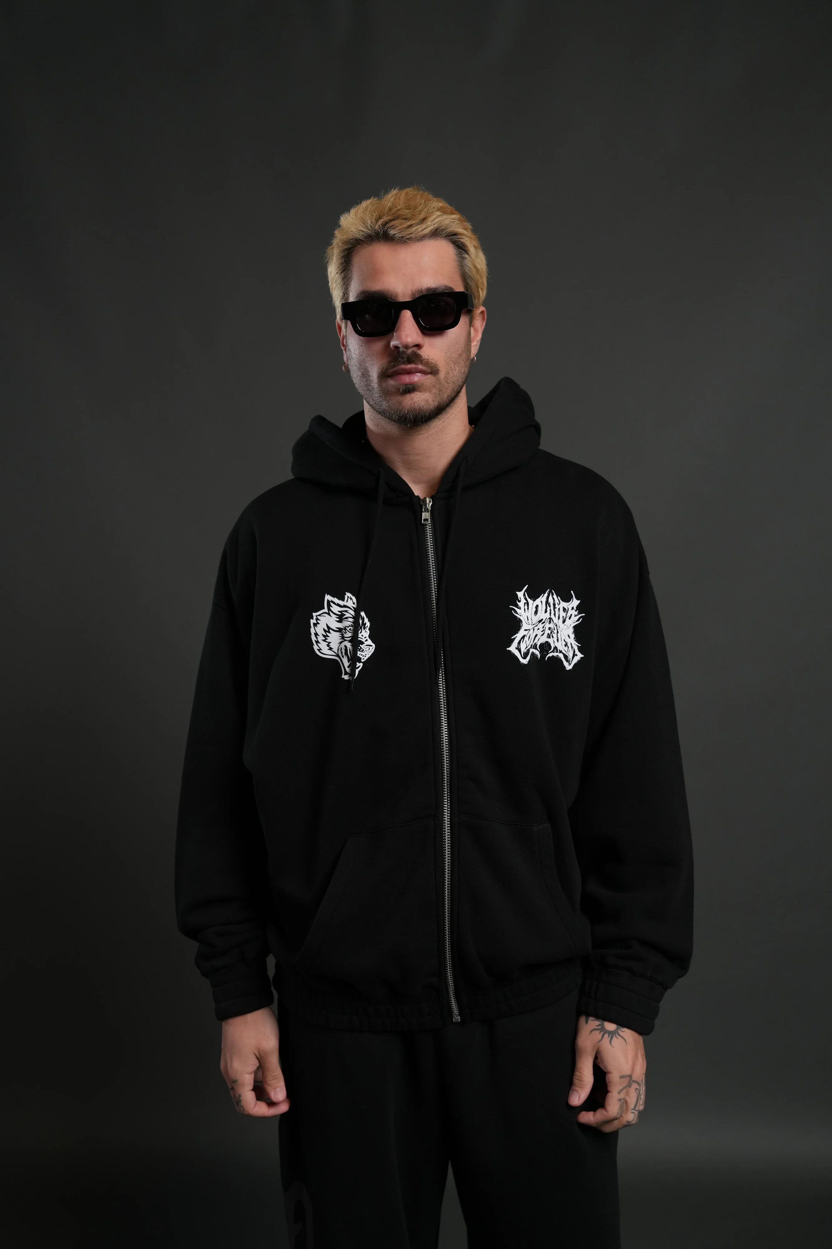 Sheer Loyalty "Chambers" Zip Hoodie in Black - Image 7