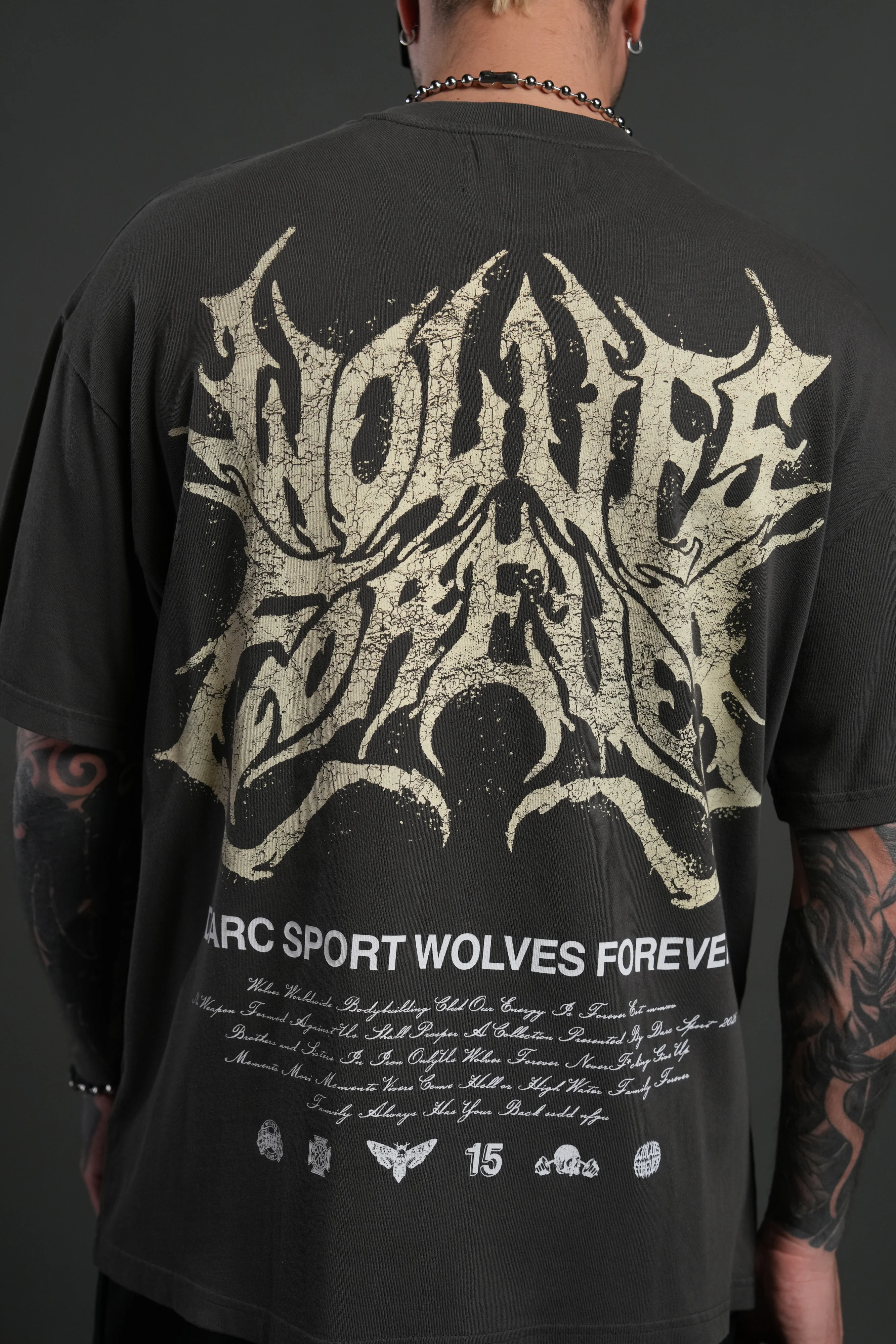 Sheer Loyalty "Premium" Oversized Tee in Wolf Gray - Image 5