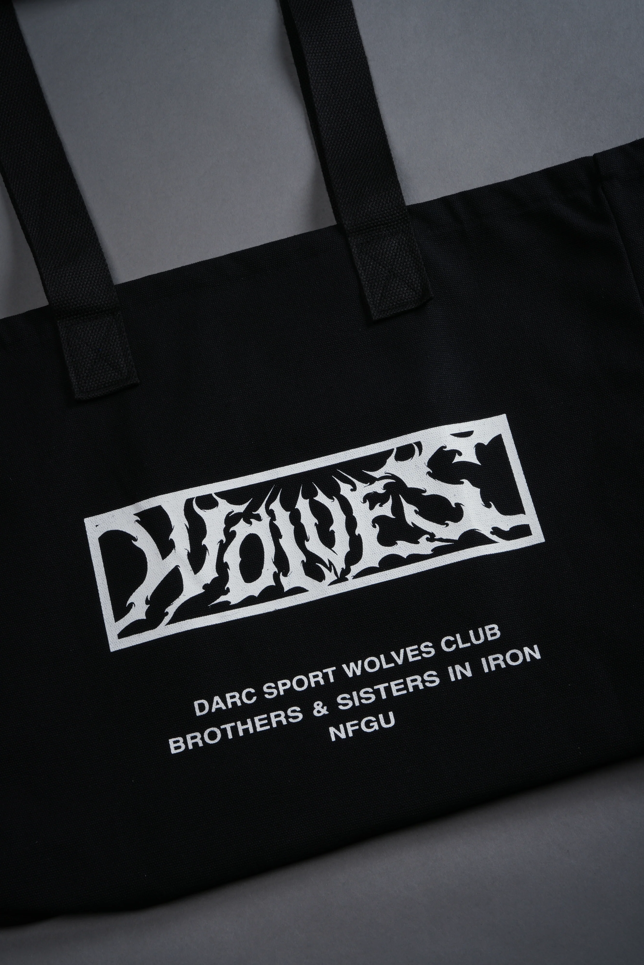 Shielded Heart Canvas Tote Bag in Black - Image 6