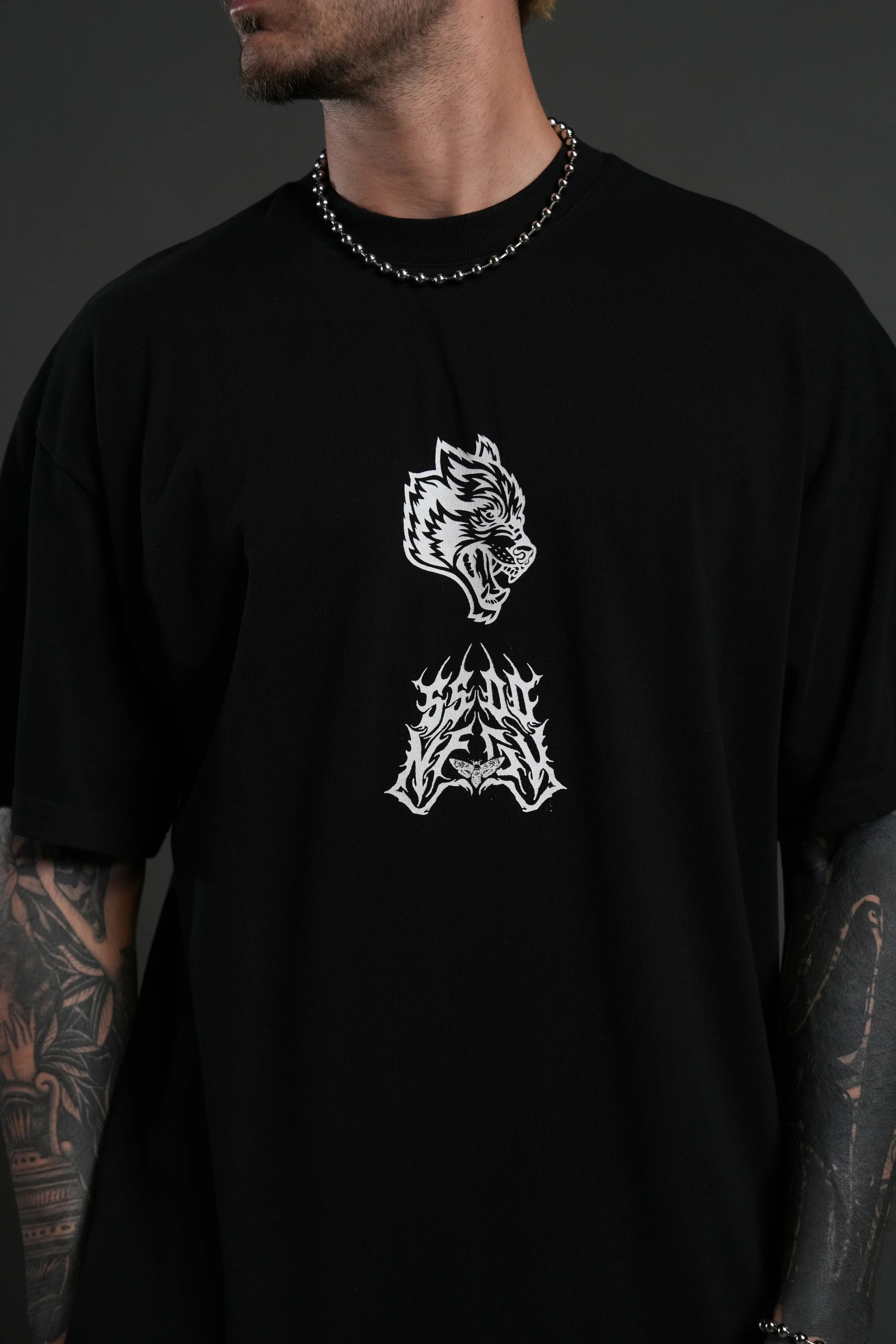 Shonen's Past "Premium" Oversized Tee in Black - Image 6