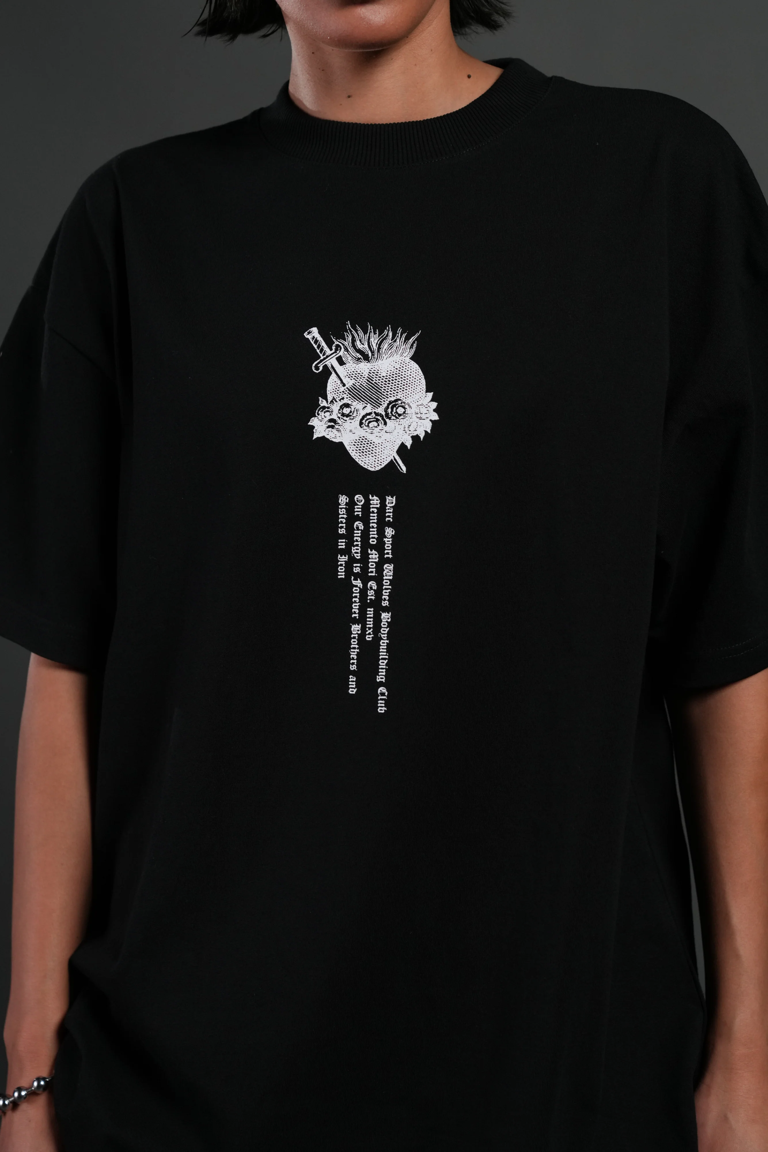 Sin Again Unisex Grunge Tee in Black - Image 11