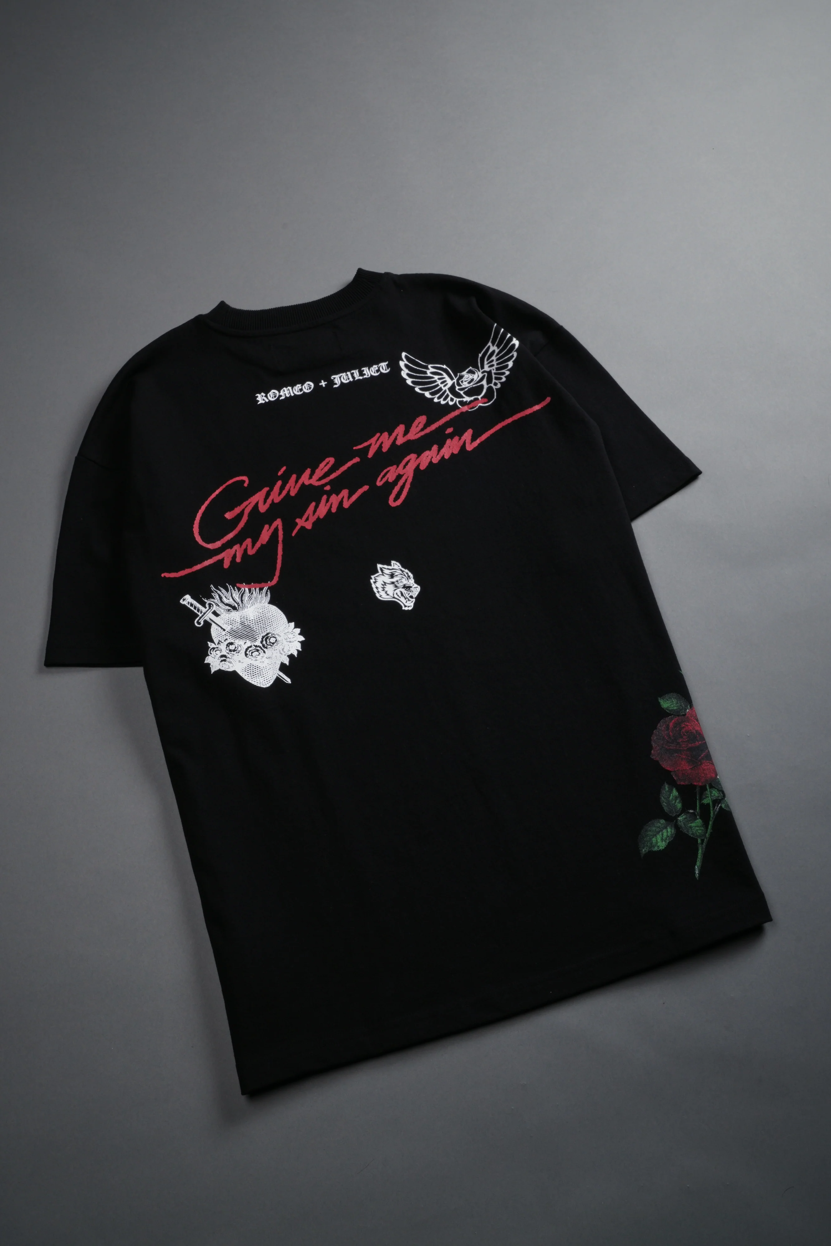 Sin Again Unisex Grunge Tee in Black - Image 15