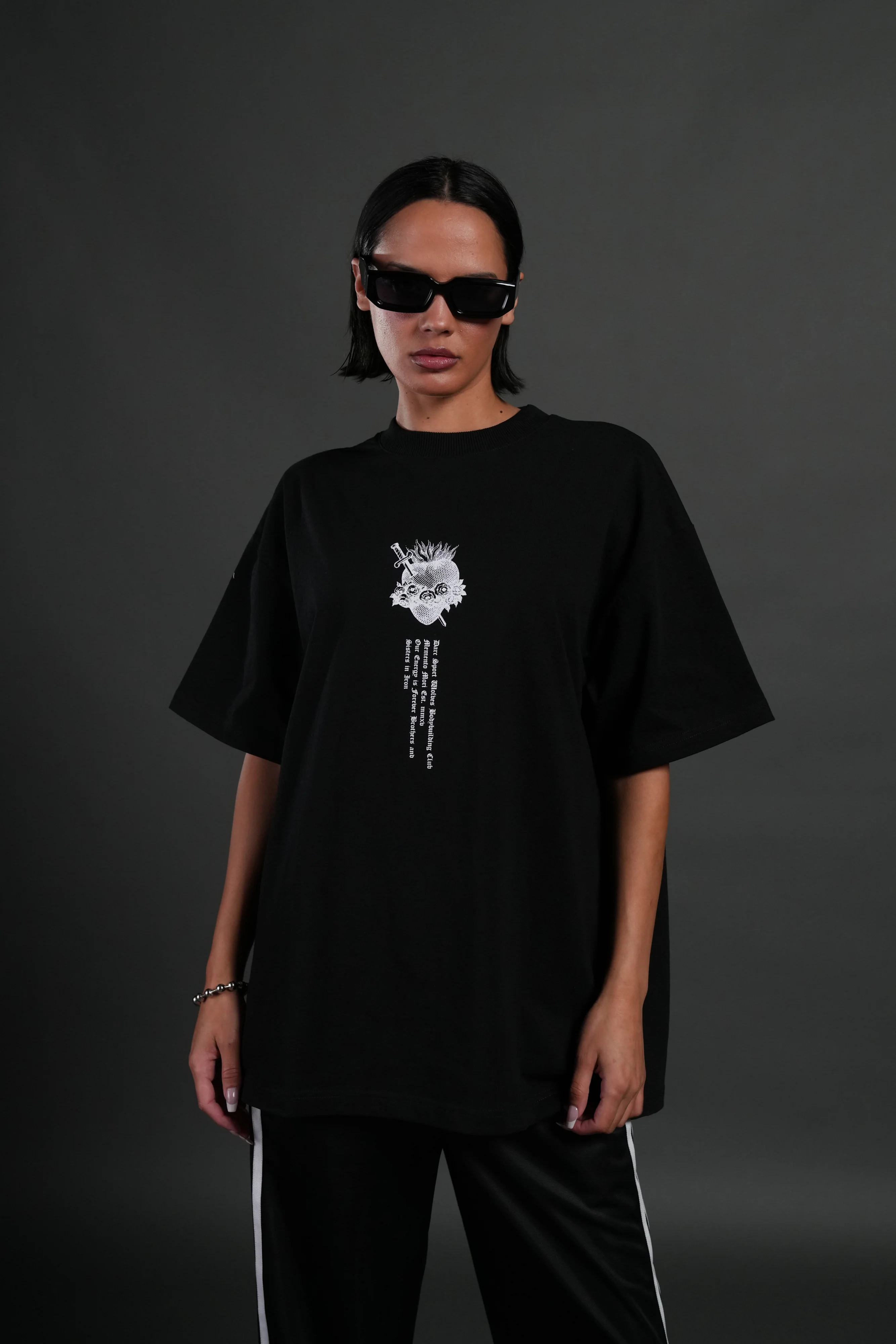 Sin Again Unisex Grunge Tee in Black - Image 9