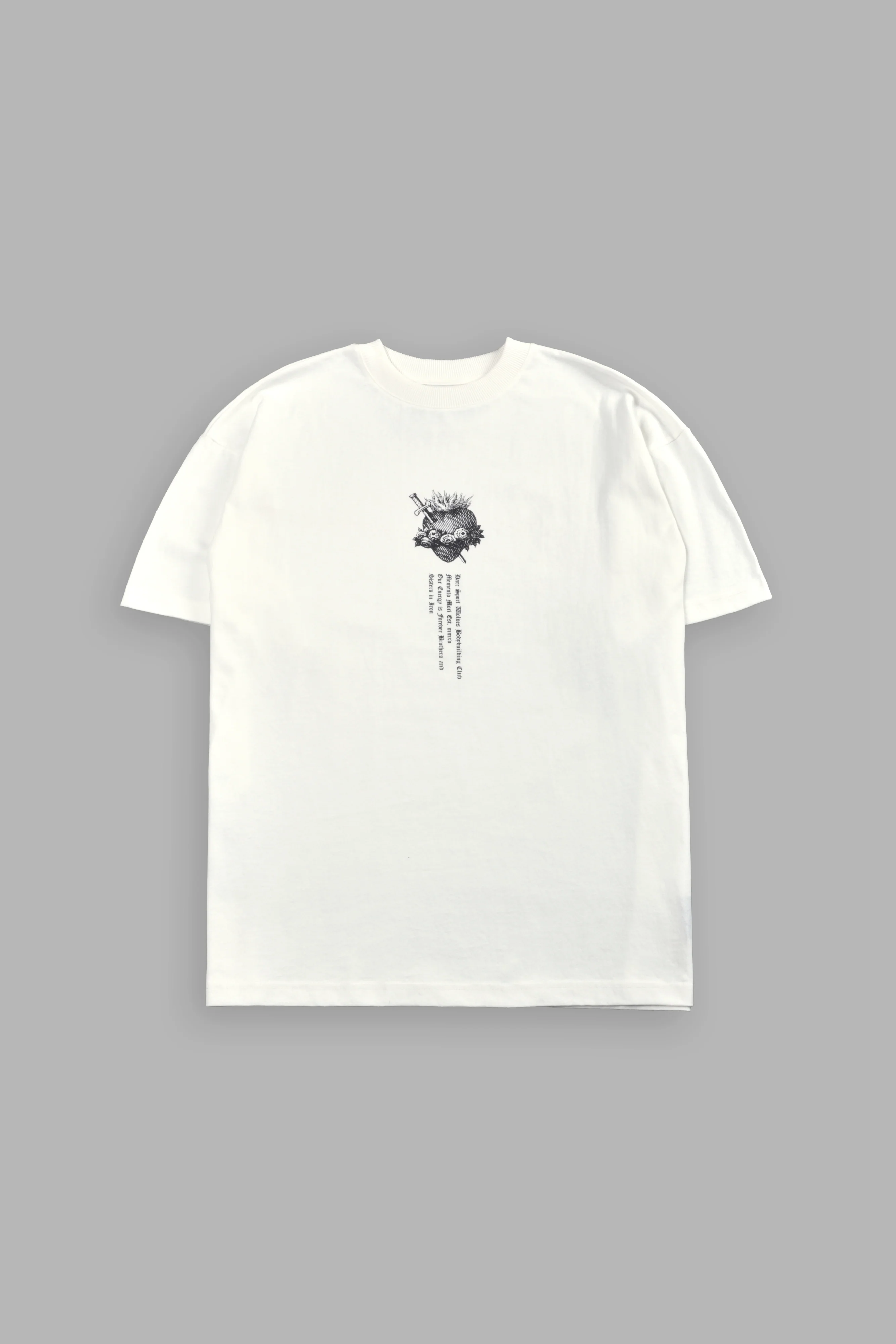 Sin Again Unisex Grunge Tee in Cream - Image 3