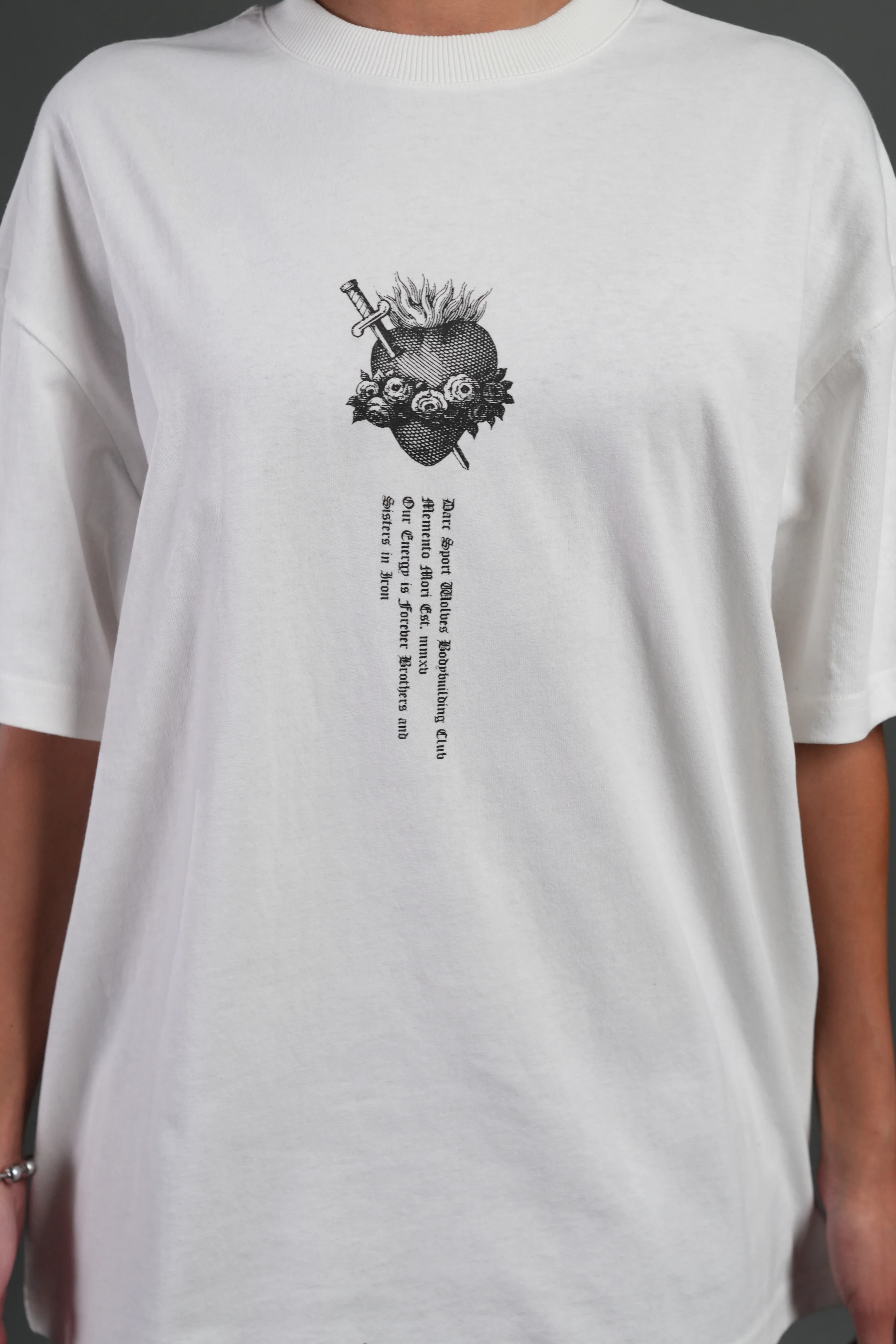 Sin Again Unisex Grunge Tee in Cream - Image 6