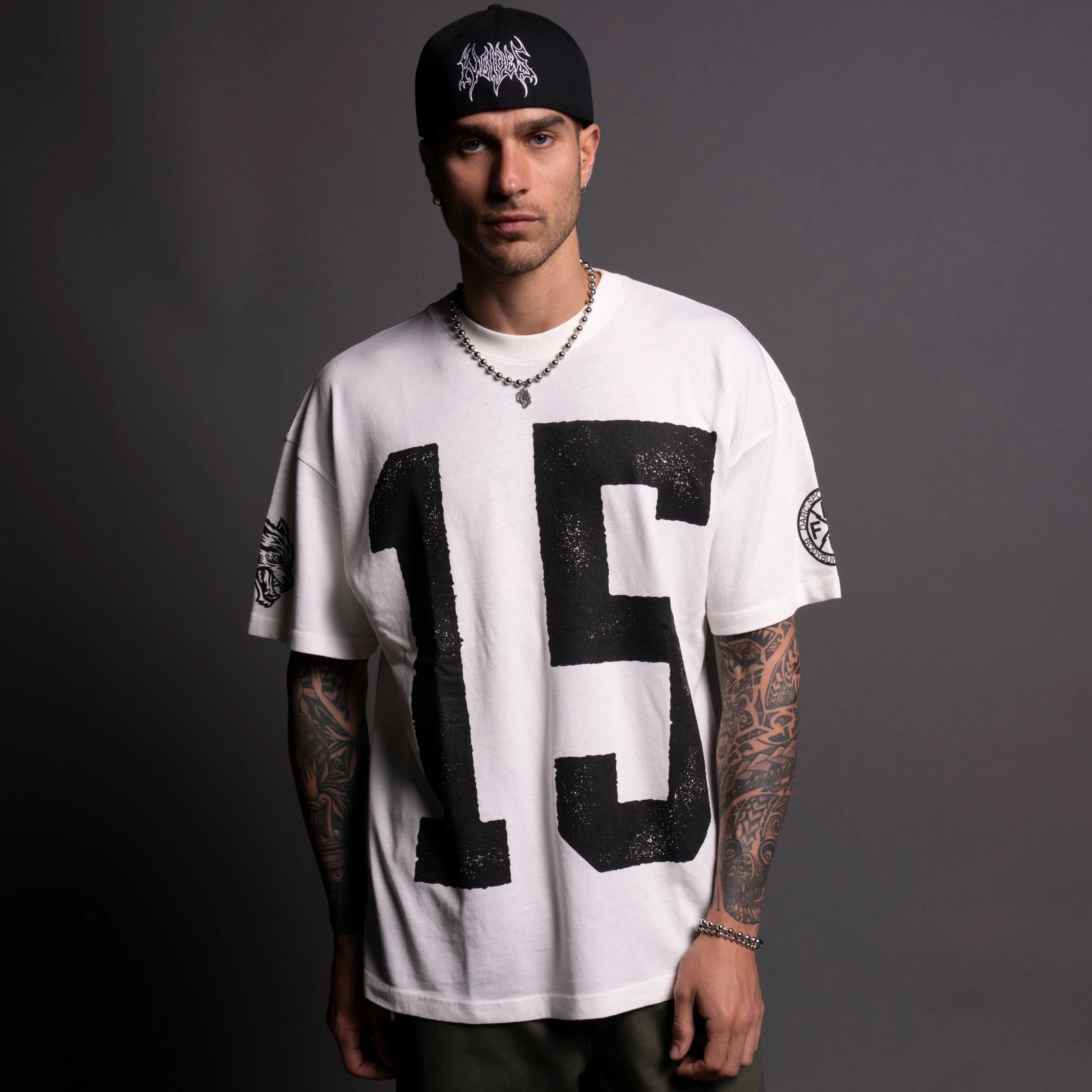 Since "Premium" Oversized Tee in Cream - Image 4