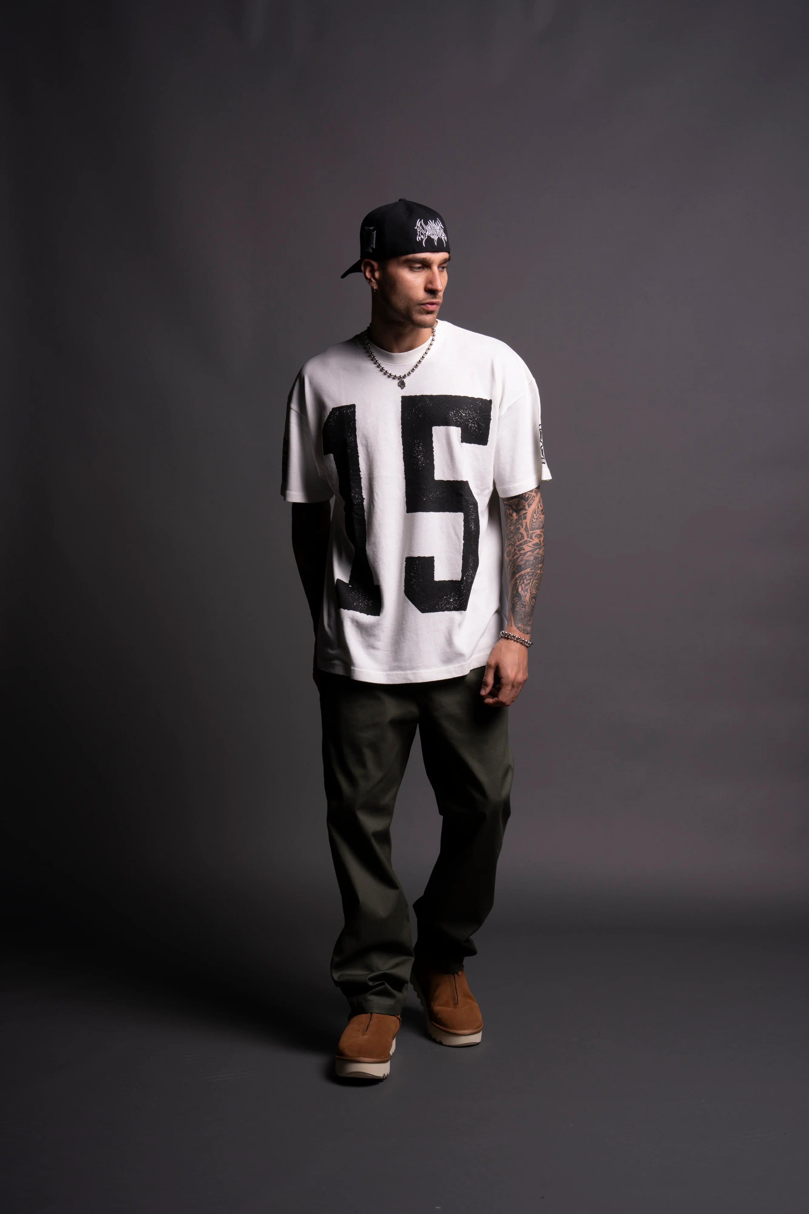Since "Premium" Oversized Tee in Cream - Image 5