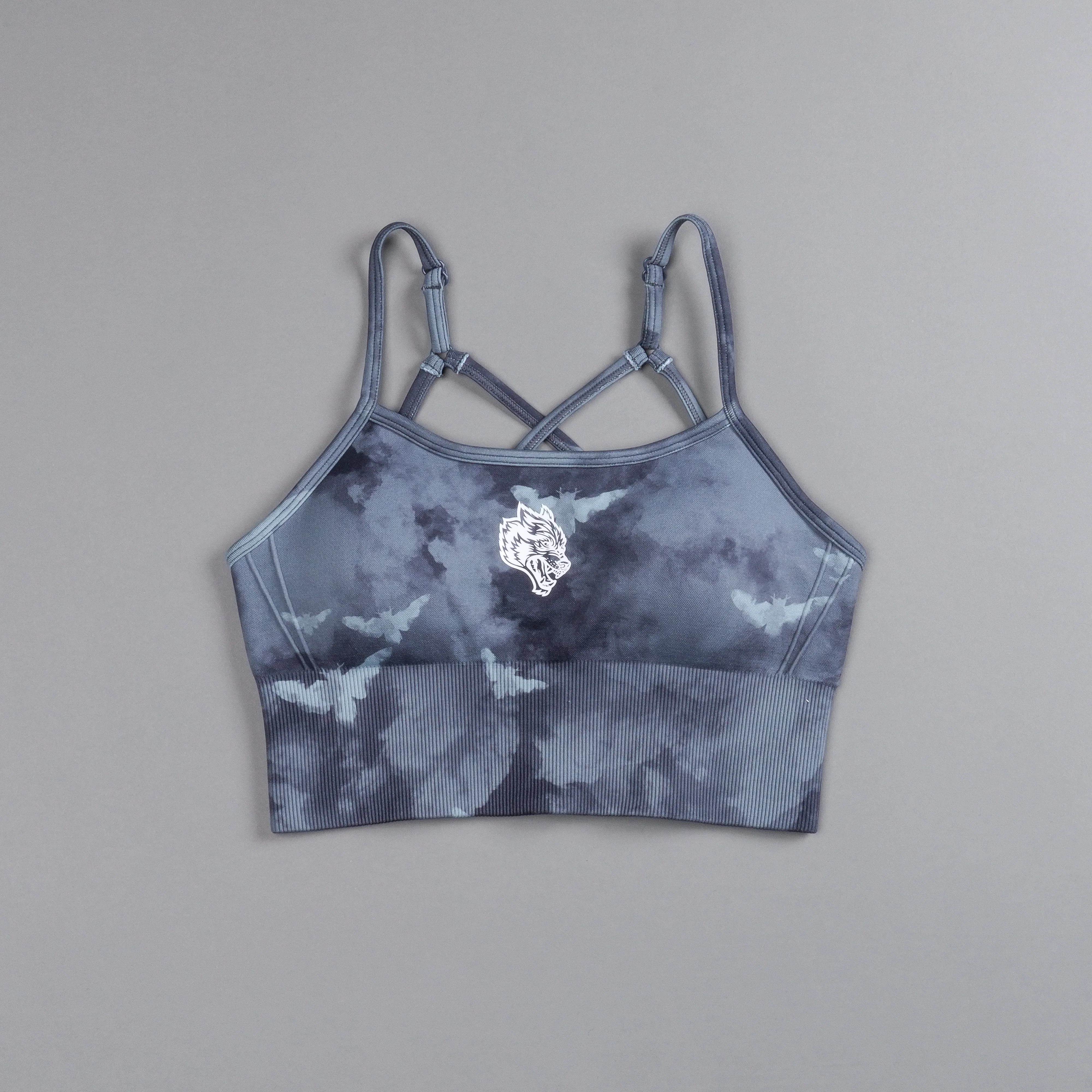 Single Wolf Chopper "Everson Seamless" Huxley Bra in Blue Lagoon Death Moth Ghost Clouds - Image 3