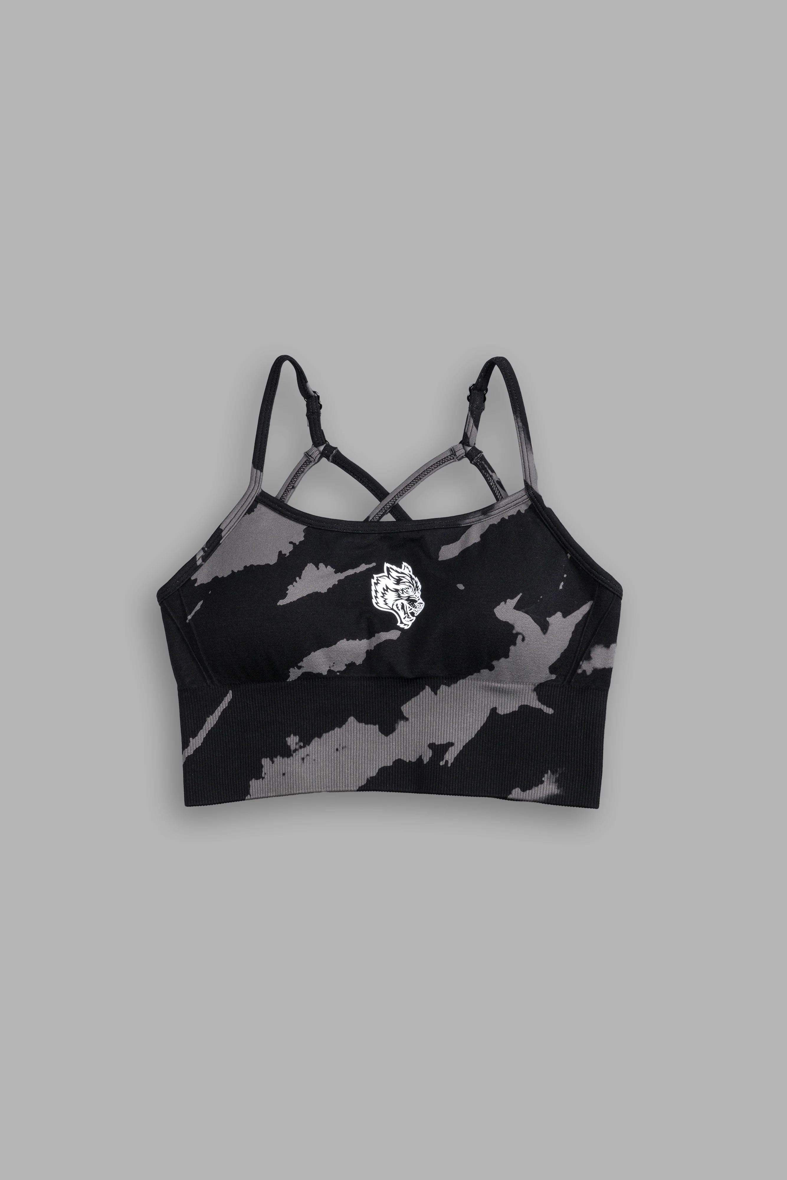 Single Wolf "Everson Seamless" Huxley Bra in Black Native Camo - Image 3